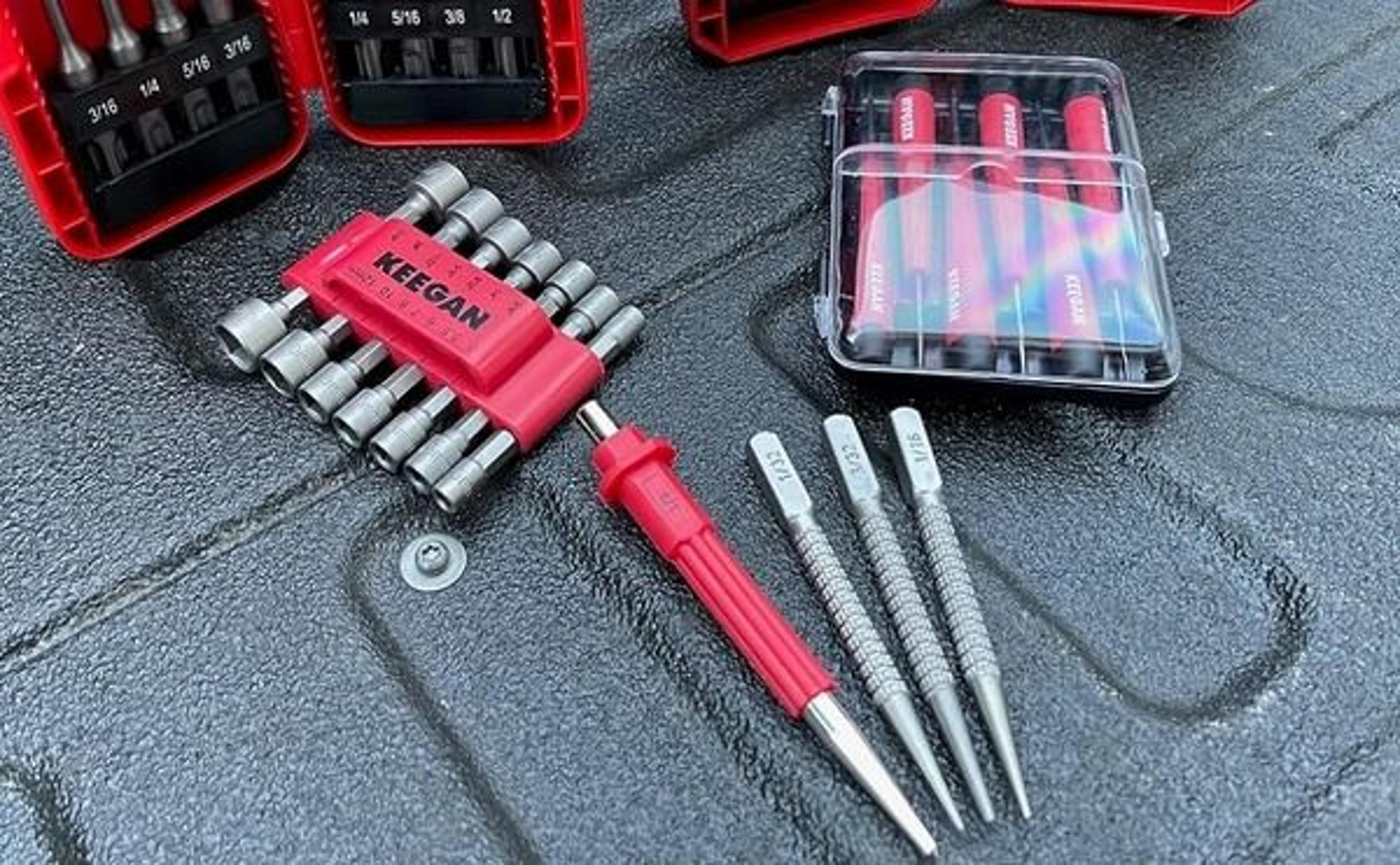 nail setter & center punch set, wood metal, super impact resistance for accurate drilling