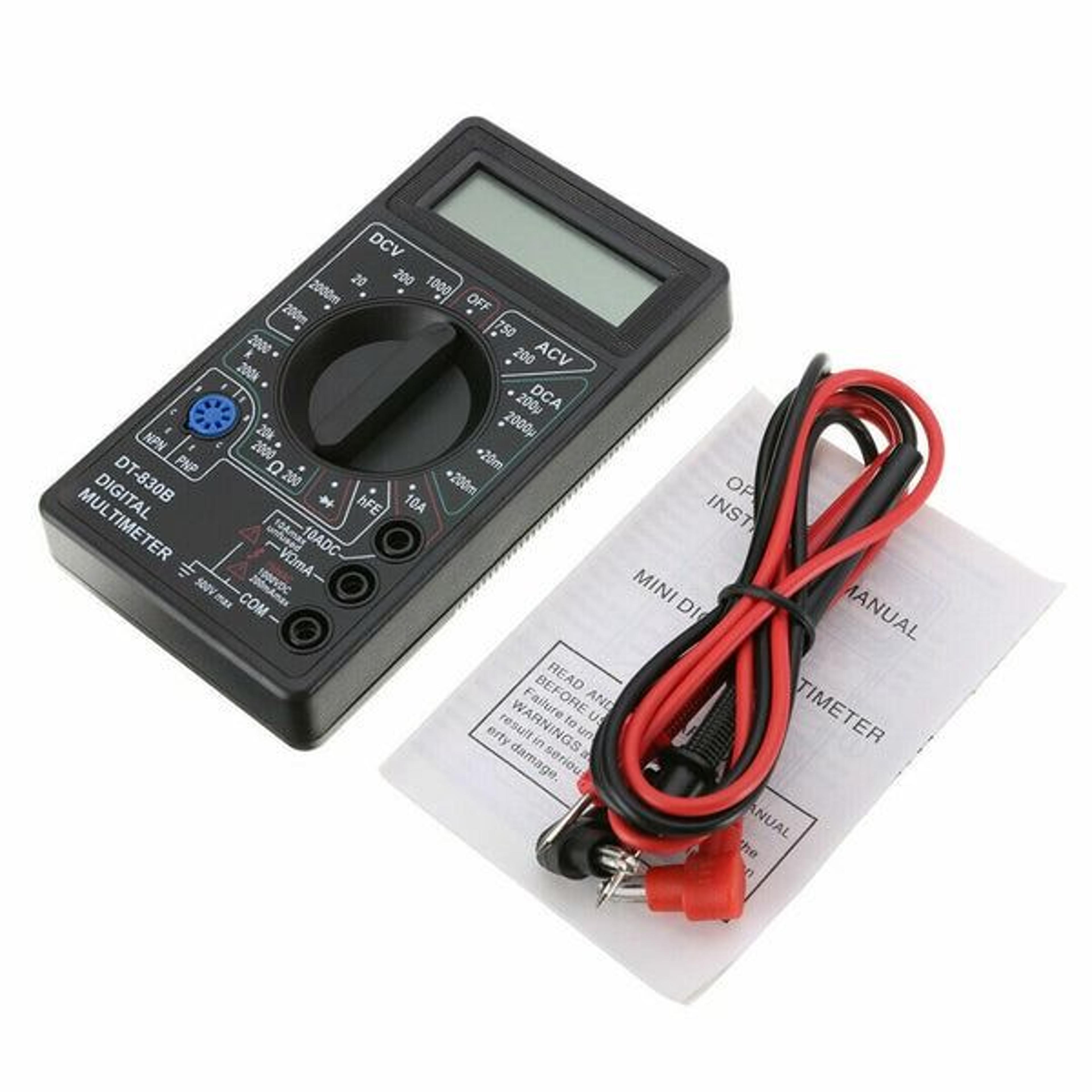 digital multimeter for ac dc voltage, current, resistance, ohm meter with diode check