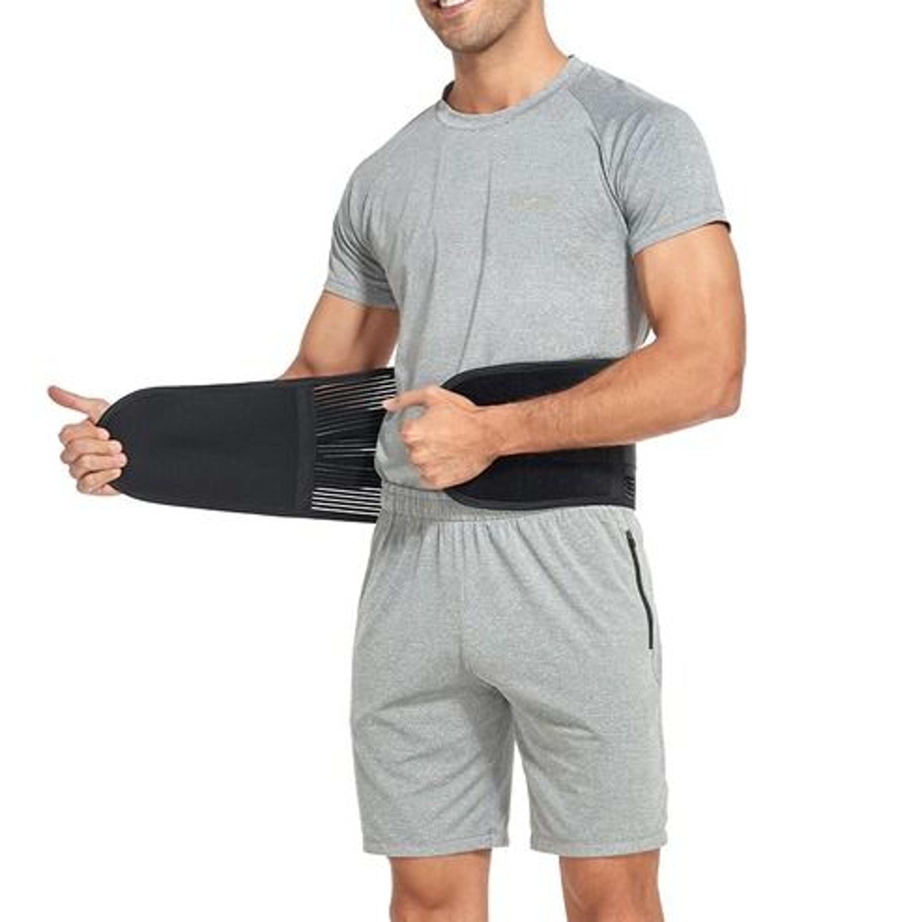 lumbar support waist belt for men and women, adjustable lower back brace for pain relief, comfortable fit