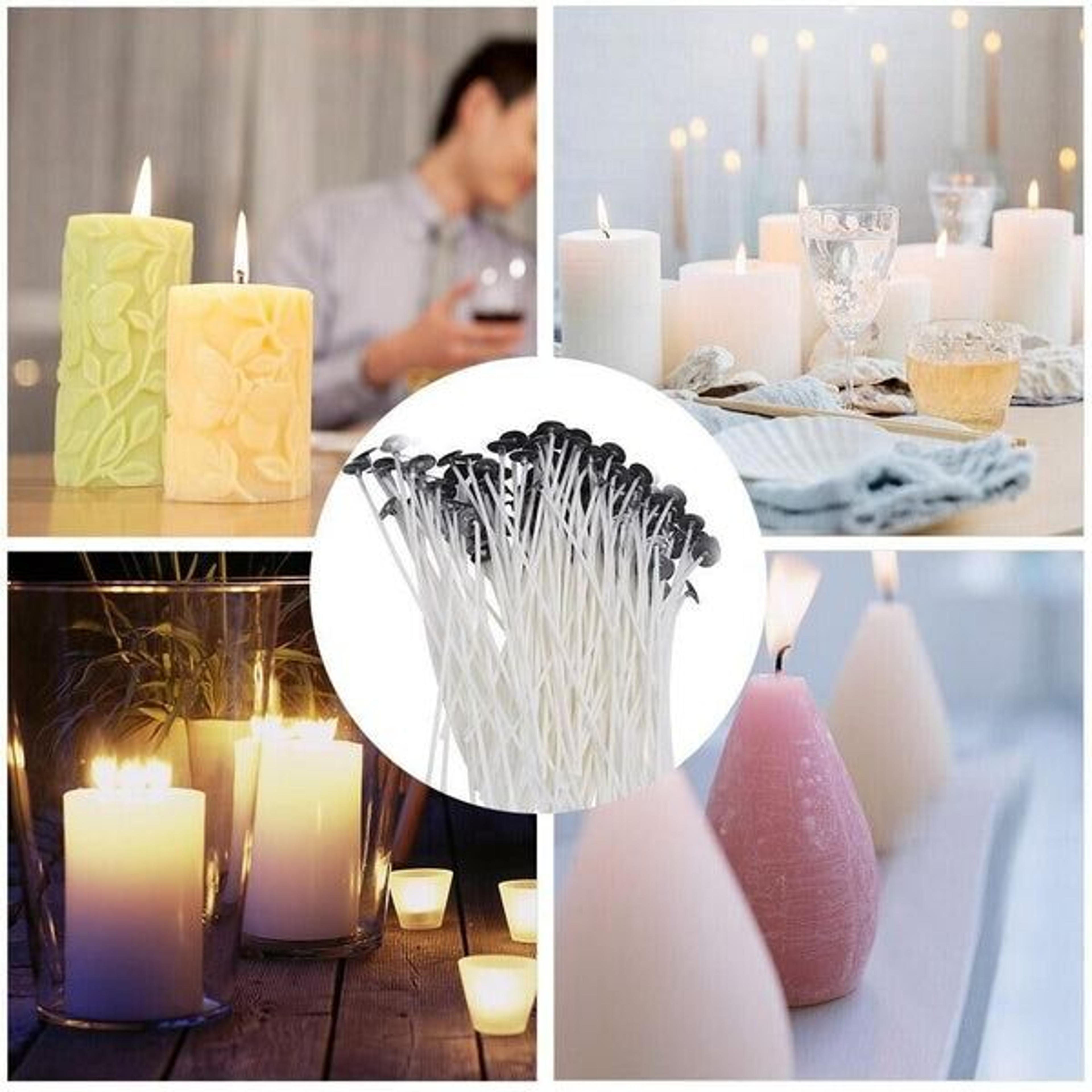 candle wicks, cotton core pre-tabbed for candle making supplies, perfect for diy