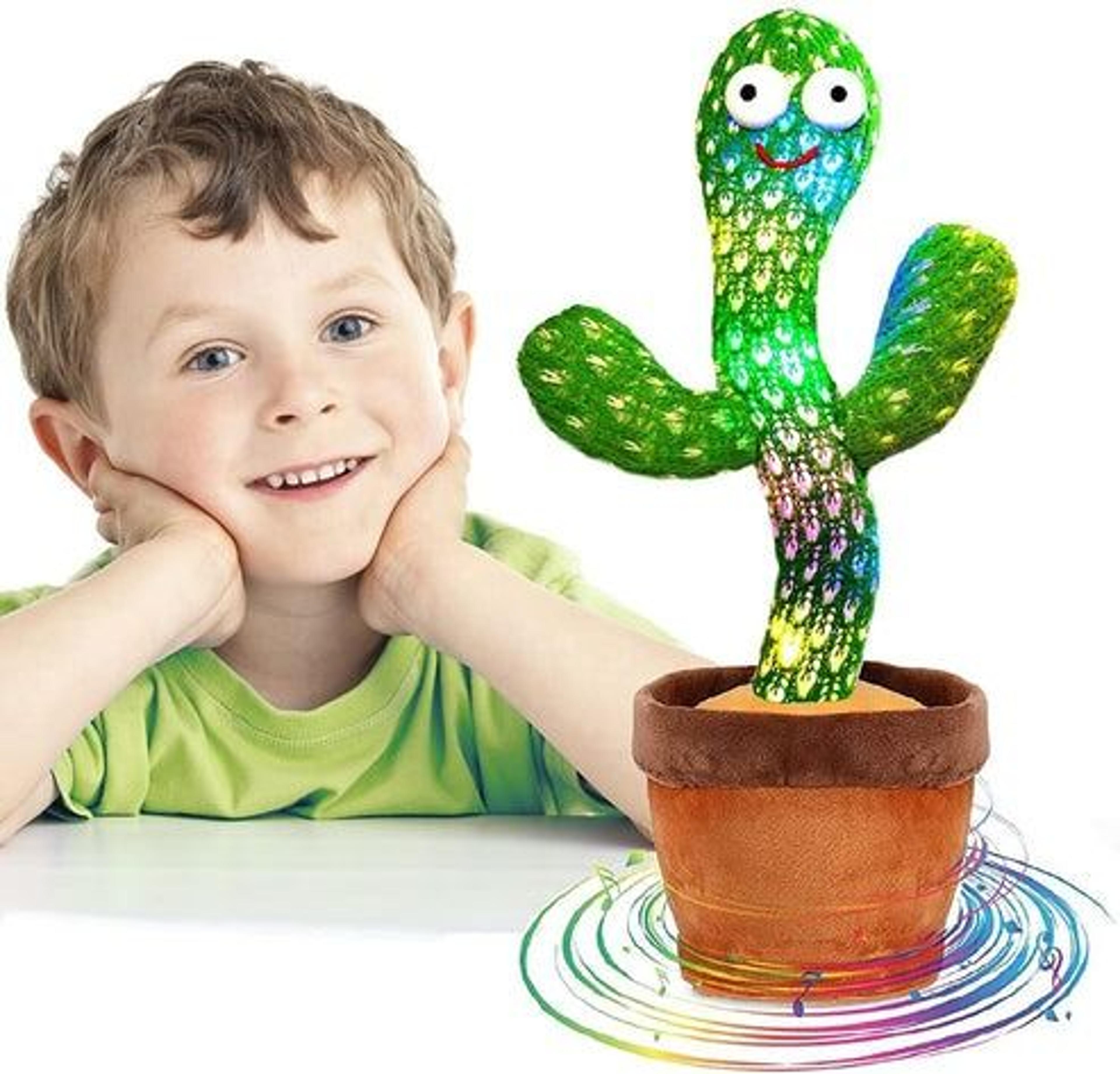 electronic dancing cactus toy, plush talking doll with recording feature, 120 english songs, perfect gift for kids