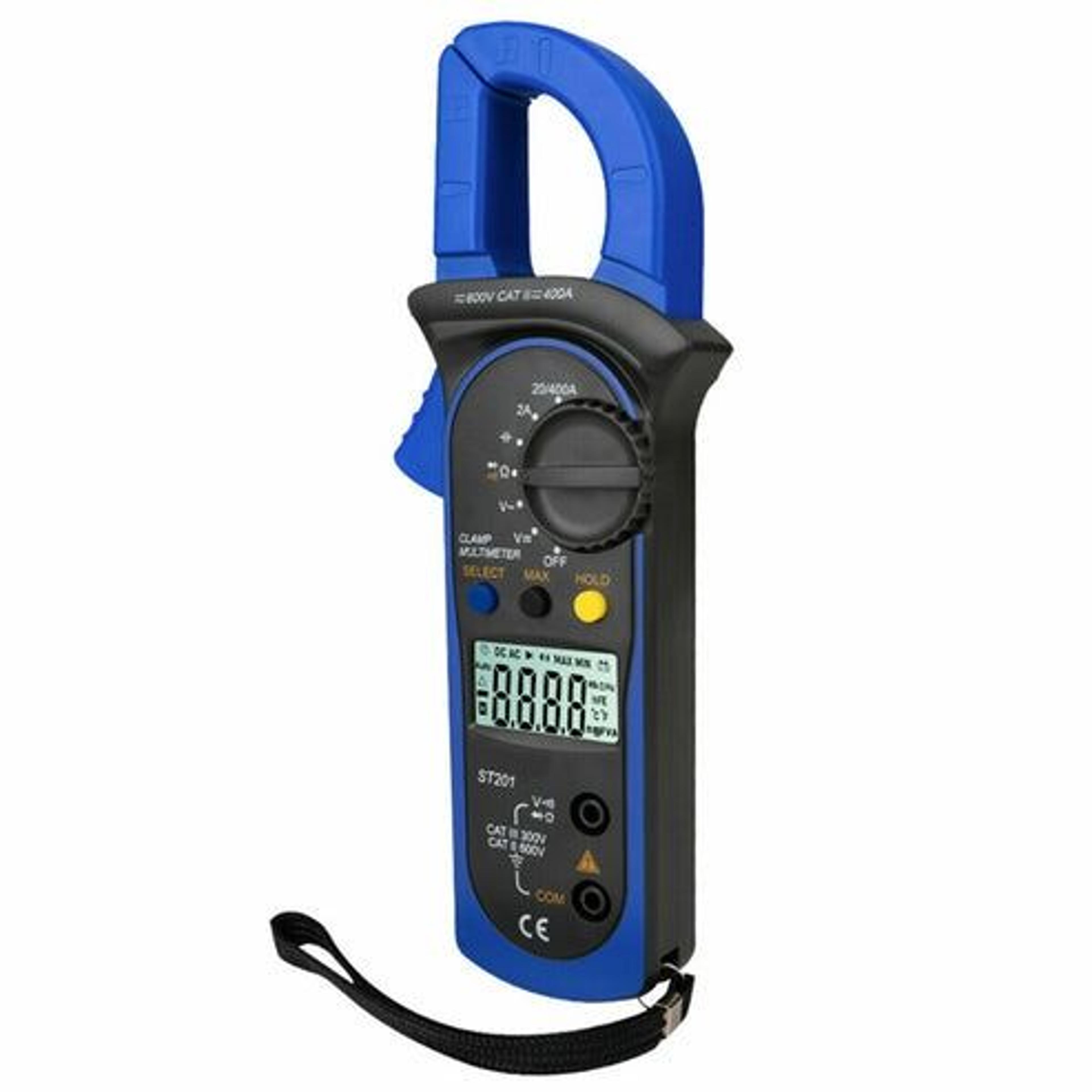digital clamp meter, ac dc voltage tester, volt ohm amp, auto range lcd display