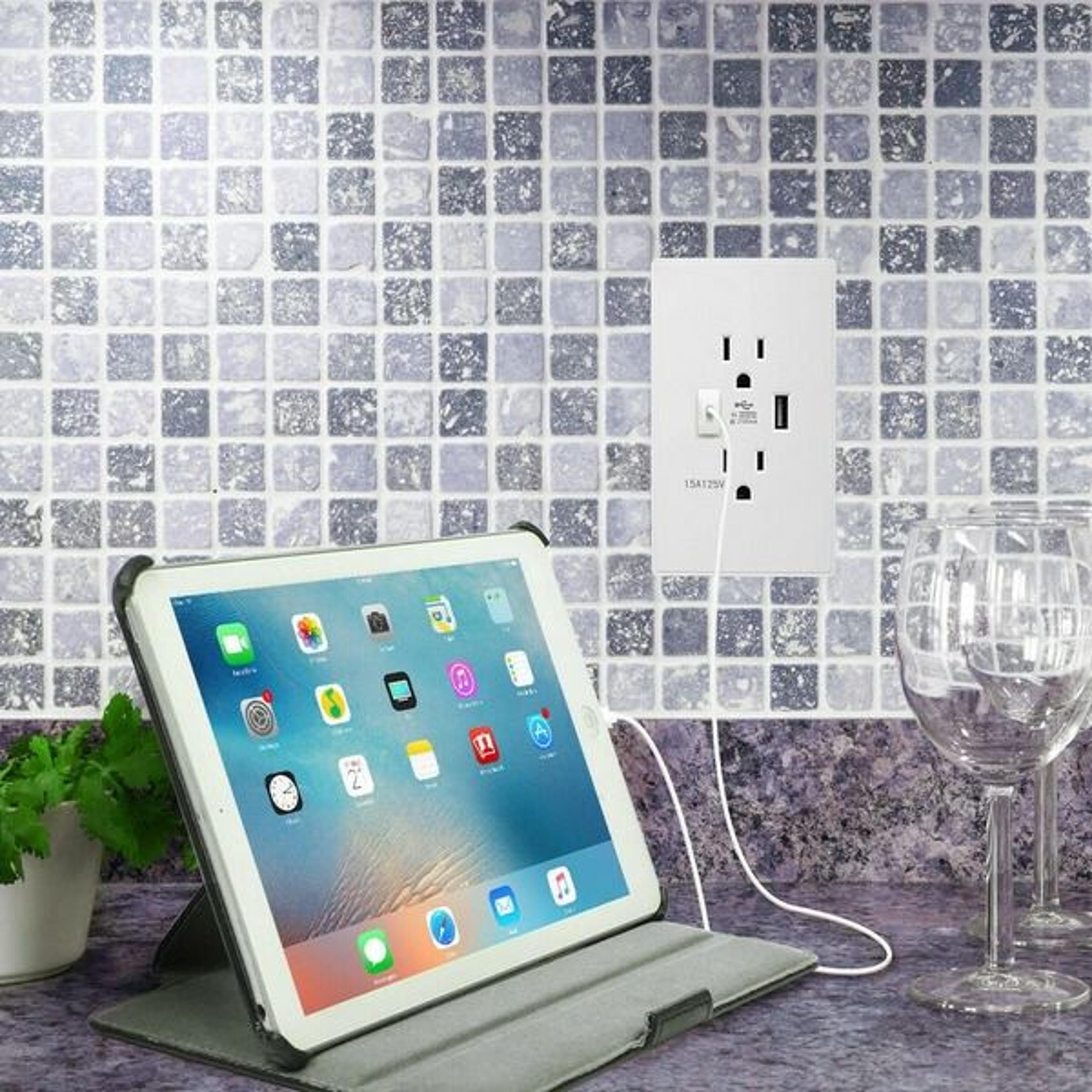 power socket charger ac, dual usb wall outlet port, receptacle plate panel