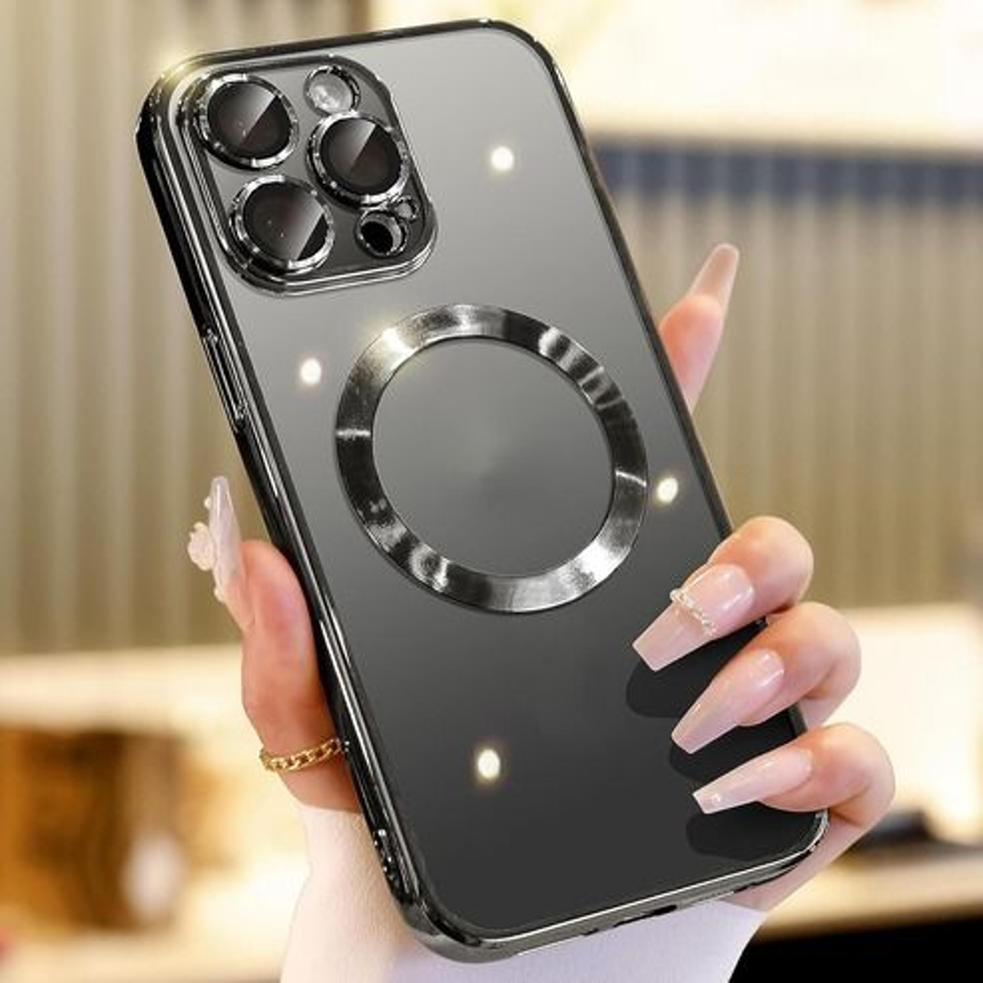 magsafe case for iphone , magnetic camera lens cover, shockproof bumper, wireless charging