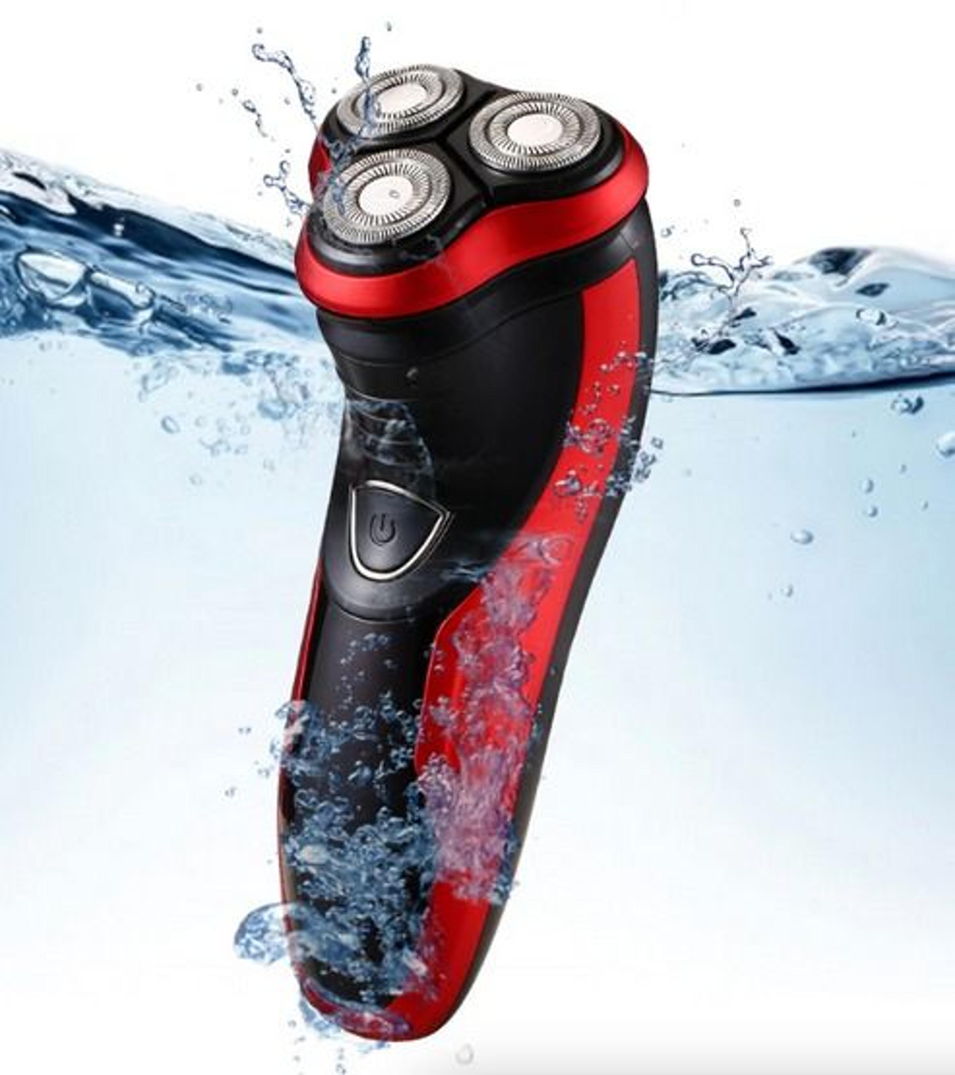 electric shaver for men, rotary waterproof design, pop-up trimmer, wet dry cordless, fast charging for smooth shave