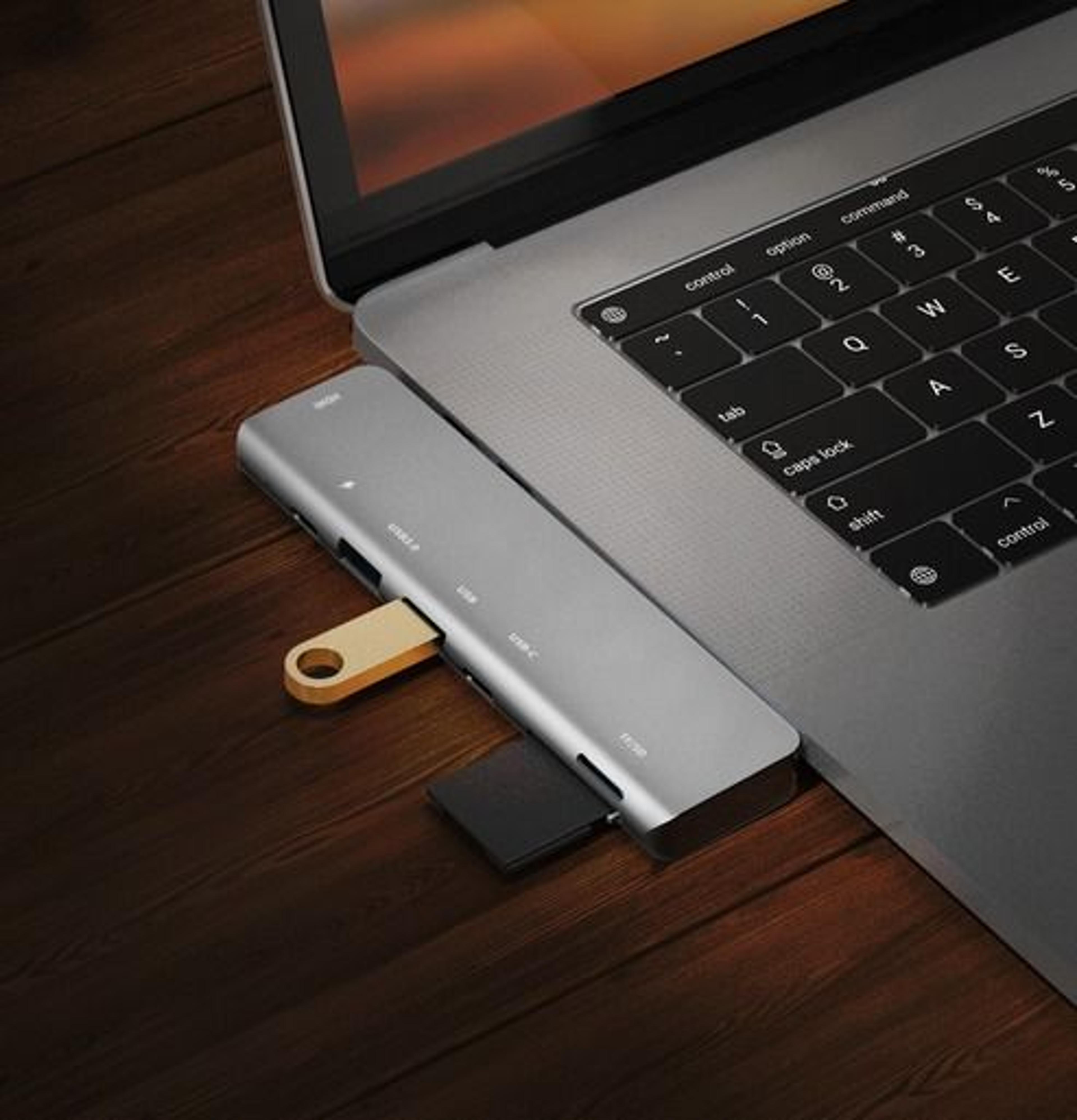 usb-c hub, type c to usb hdmi adapter for macbook pro/air, high-speed data transfer