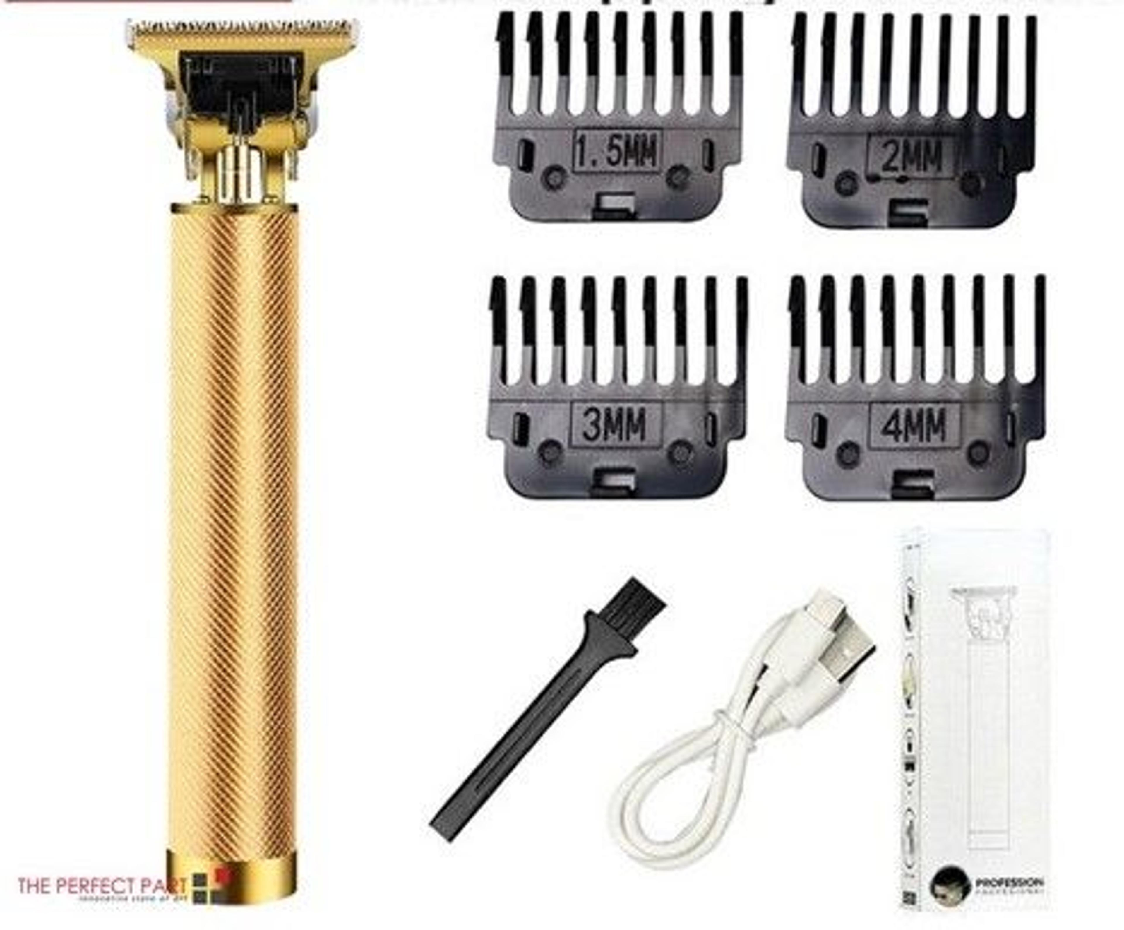 cordless professional hair clippers, trimmer for beard and hair, powerful shaving machine, titanium t-blades