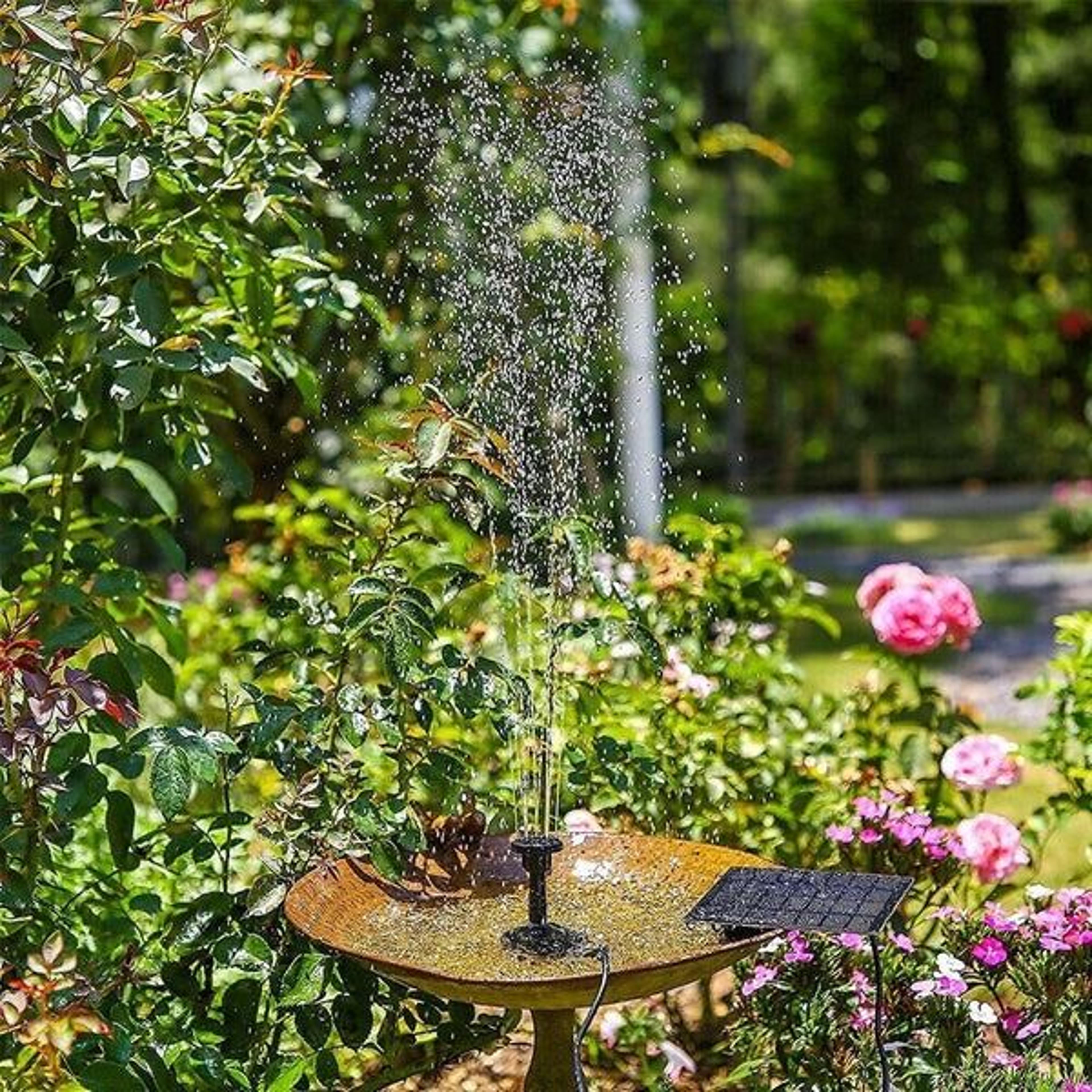 floating water pump solar power fountain submersible for bird bath, garden pool, and pond – efficient solar fountain