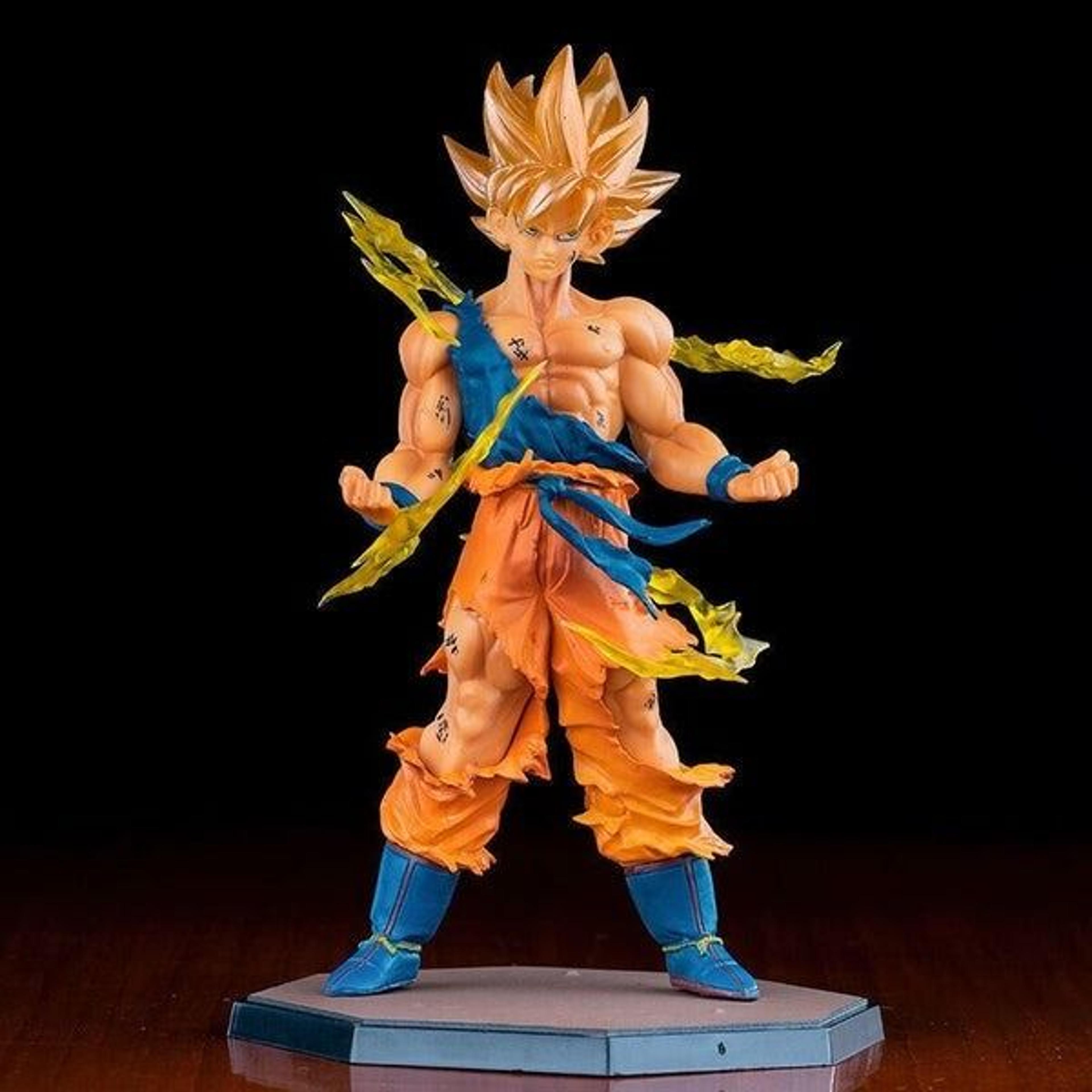 dragon ball z son goku super saiyan anime action figure collection, display toy statue