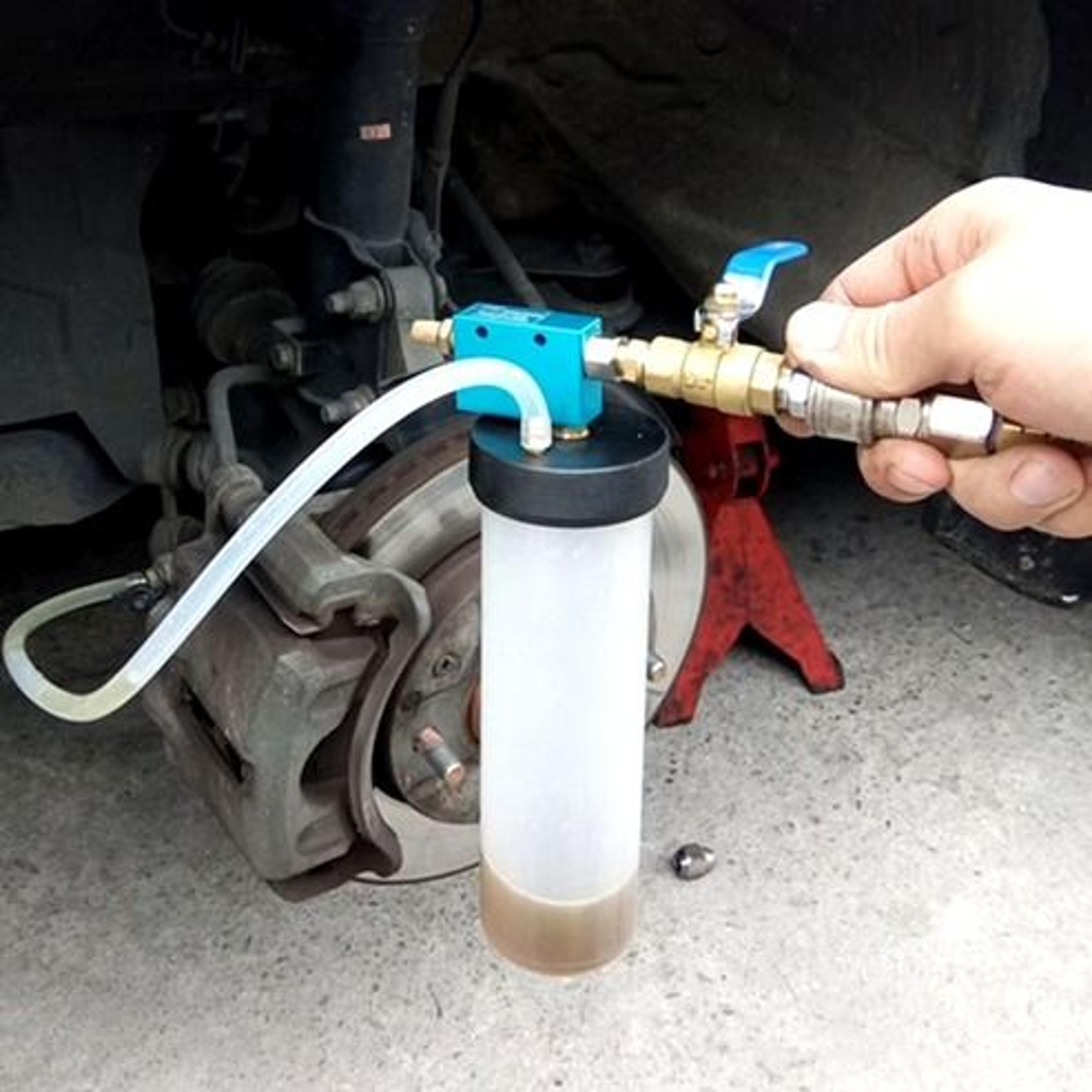 vacuum brake bleeder car vehicle tank, fluid oil change pump equipment tool kit for diy auto maintenance