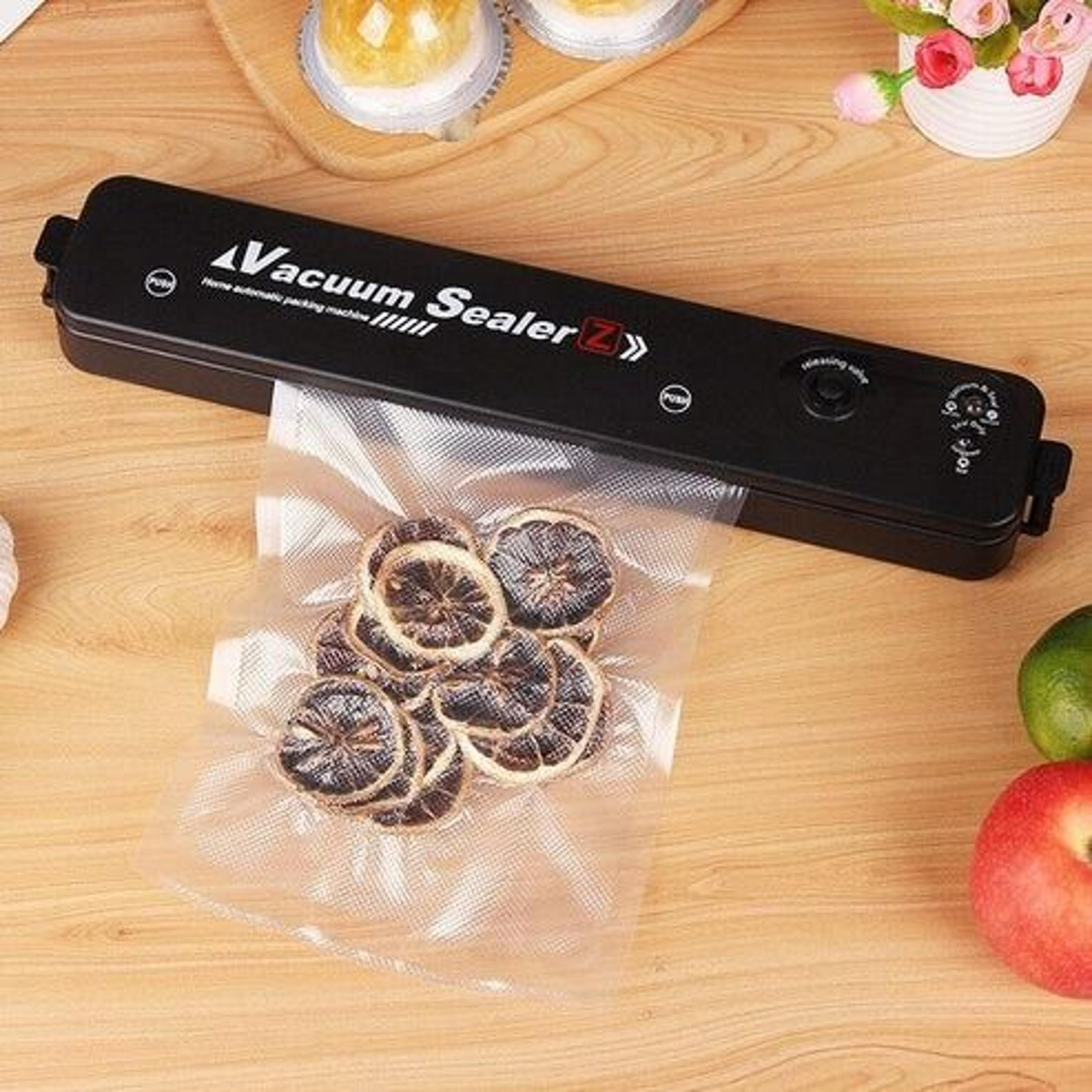 automatic vacuum sealer machine with seal bag, food preservation storage saver for fresh meals