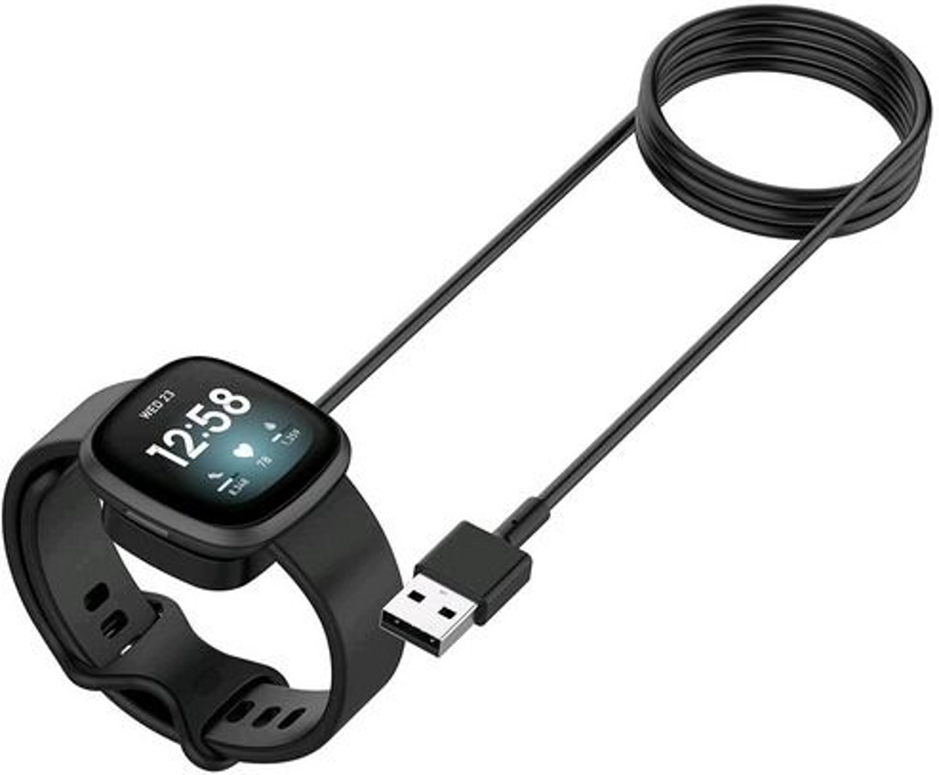 fast charging dock cable for fitbit sense versa watch usb, wireless charger replacement