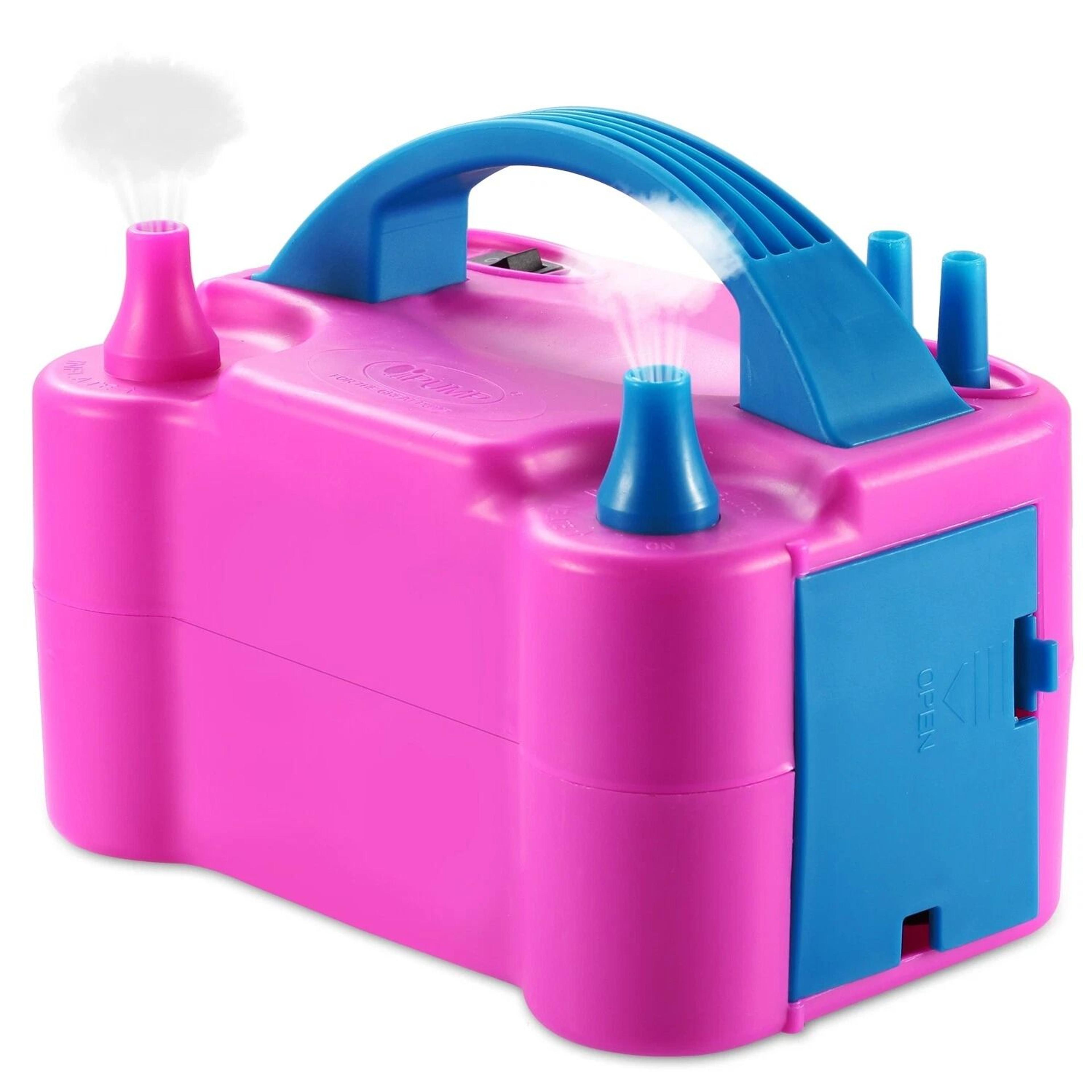 balloon air pump inflator, portable electric double pump blower, quick & easy latex balloon inflation for party decor