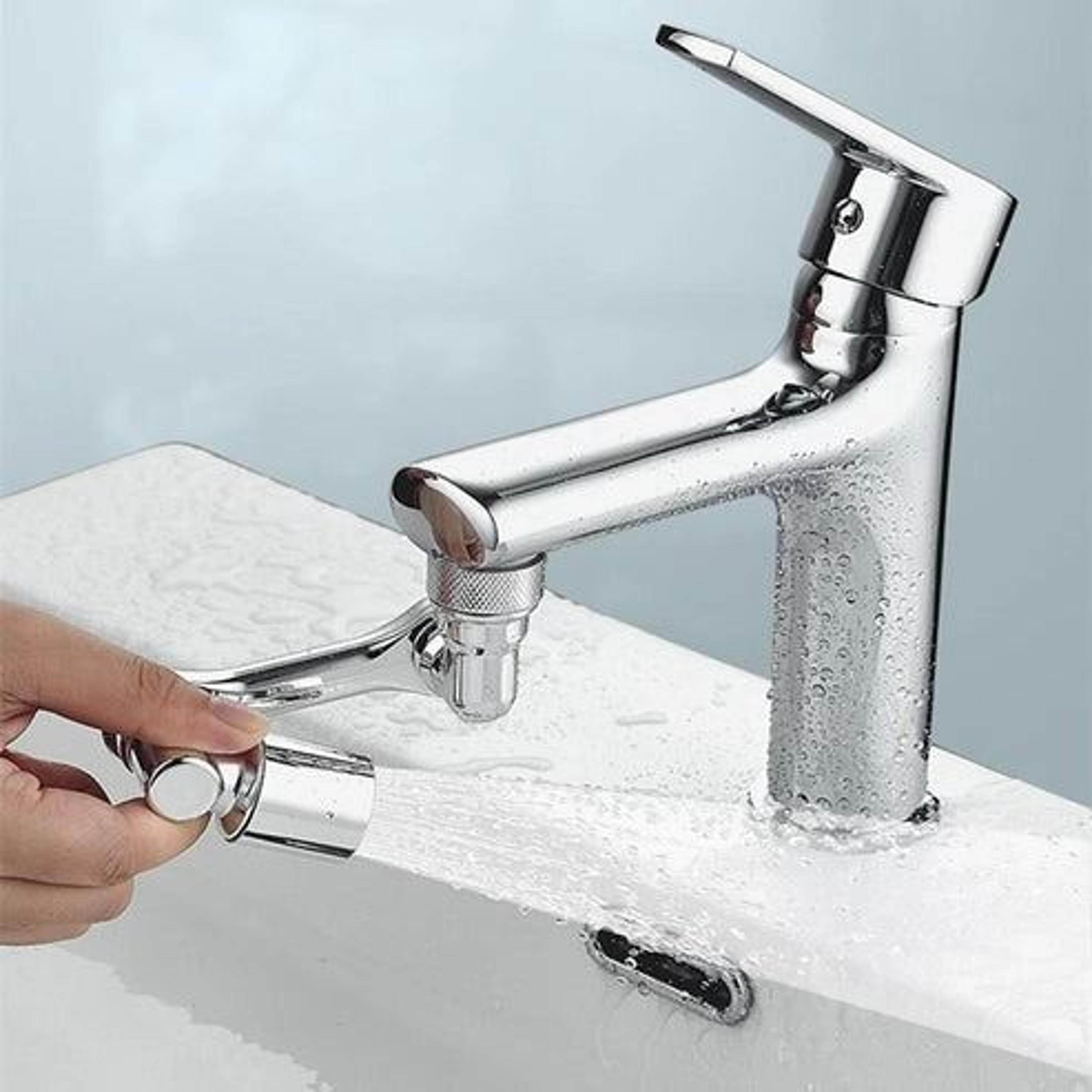 universal swivel robotic arm, faucet aerator extension, durable abs construction, effortless water control, upgrade
