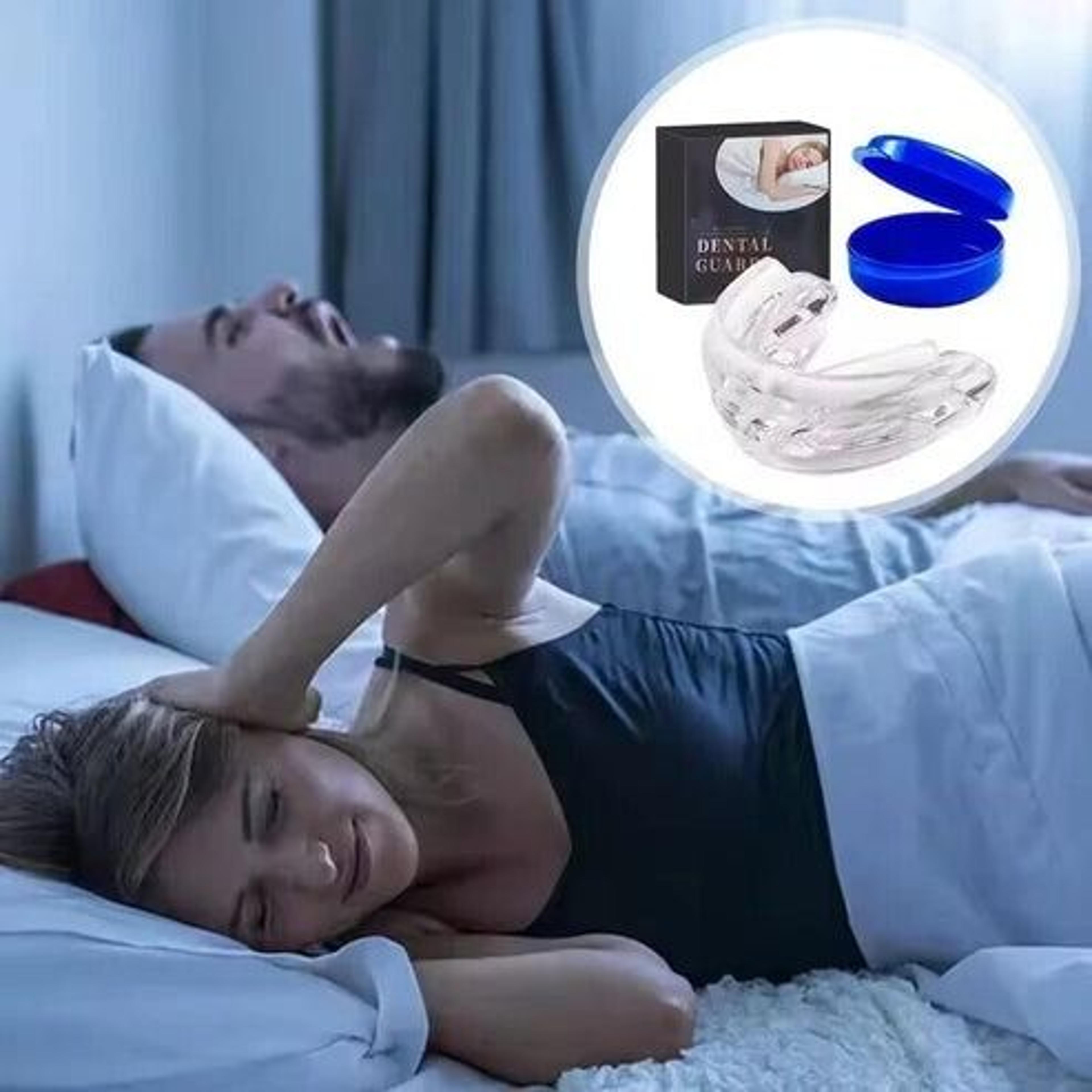 sleep apnea guard, stop snoring mouthpiece, bruxism treatment, anti-snore pure grind aid tray for restful nights
