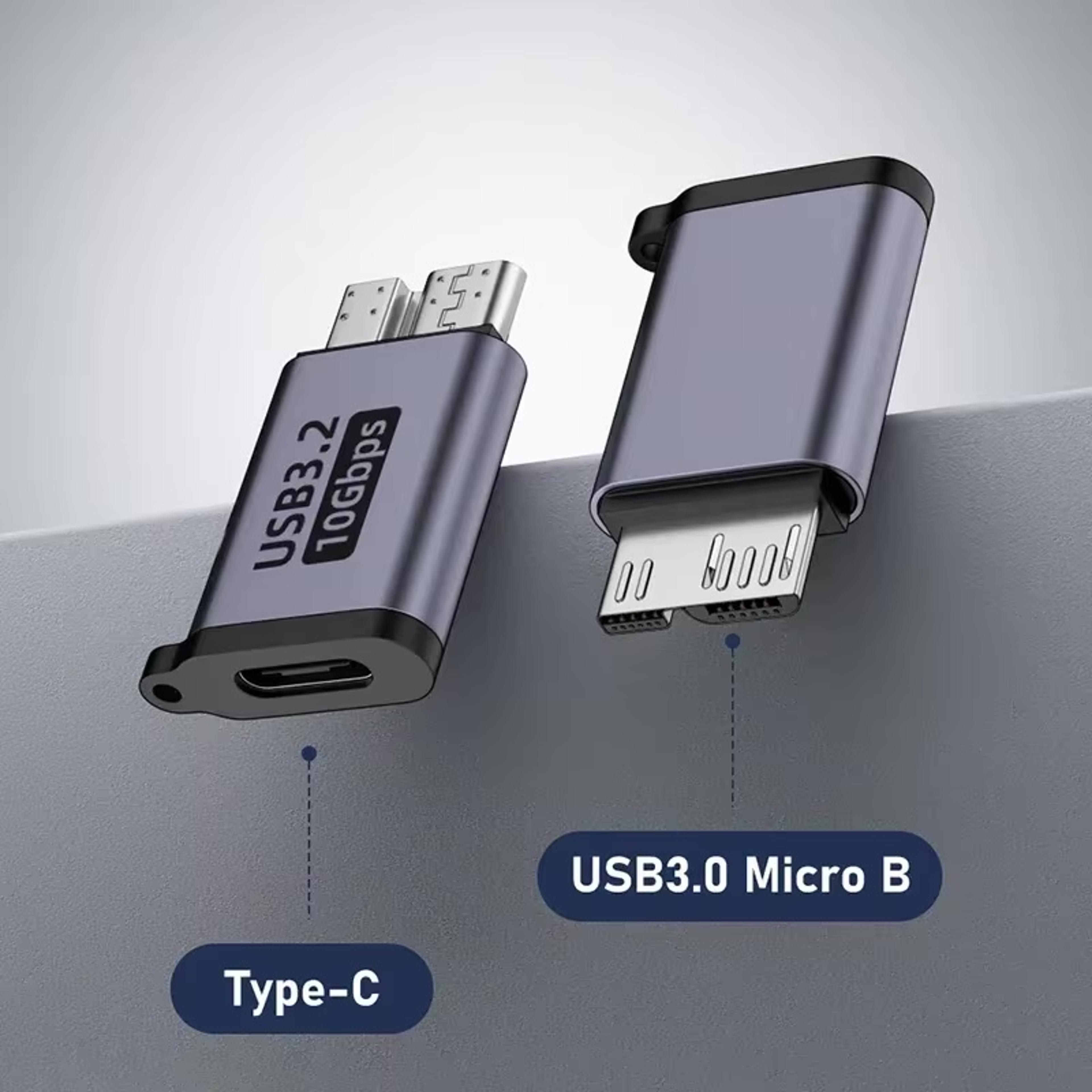 type-c usb3.0 micro b connector, micro b usb c 3.0 male to type c female adapter for external hard drive disk
