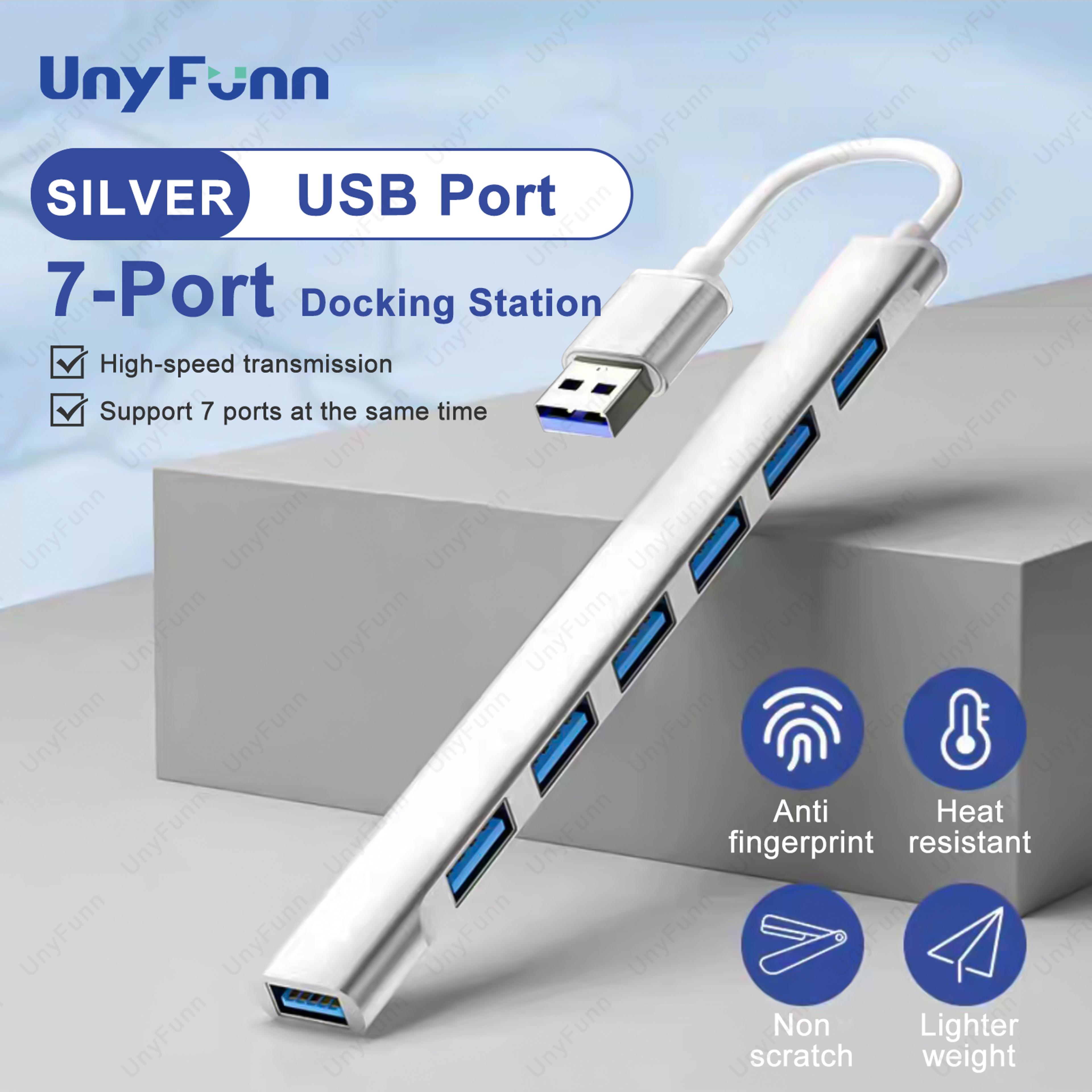 7-in-1 type c multi-port usb splitter, 7 ports usb hub usb 3.0, usb adapter for macbook pro air laptop