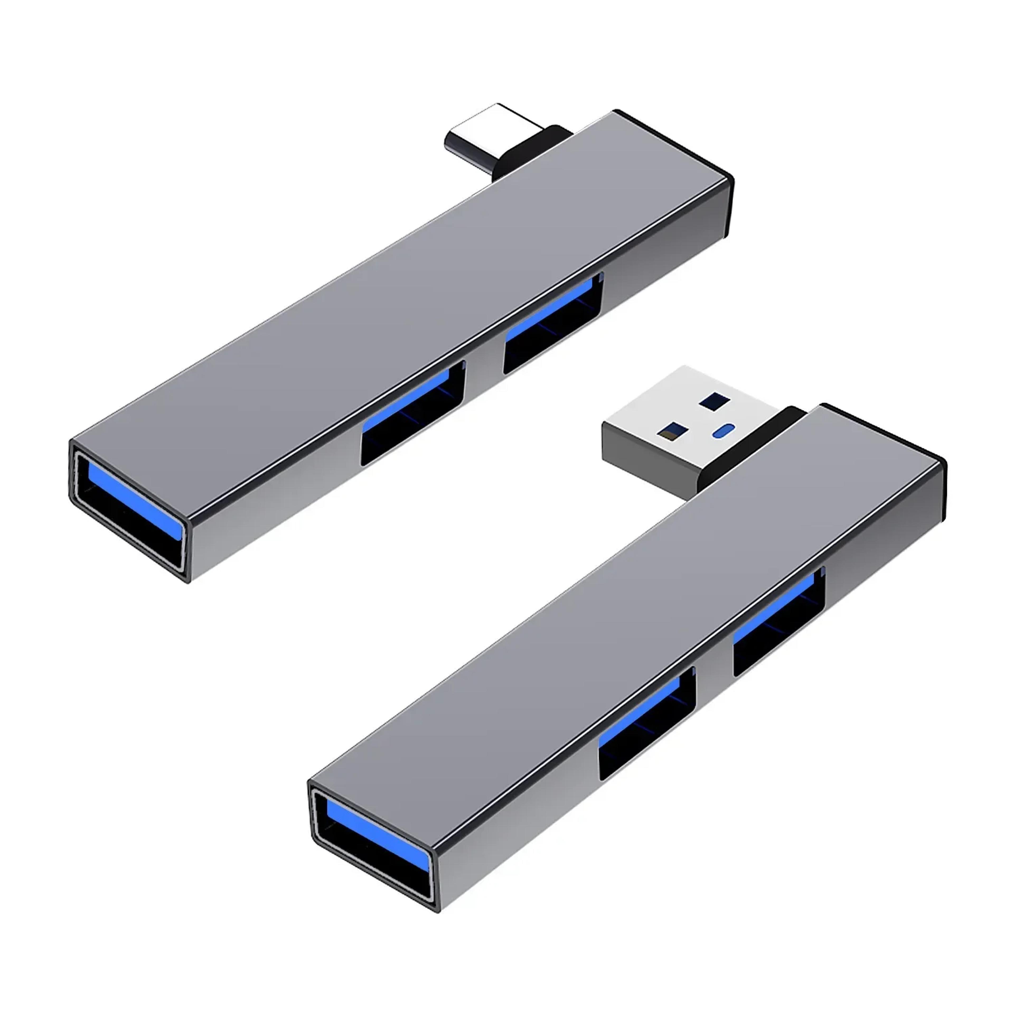 3 port type c hub for pc, laptop, notebook, 3 in 1 usb hub otg usb 3.0, type c 3.0 to 3 usb splitter hub speed