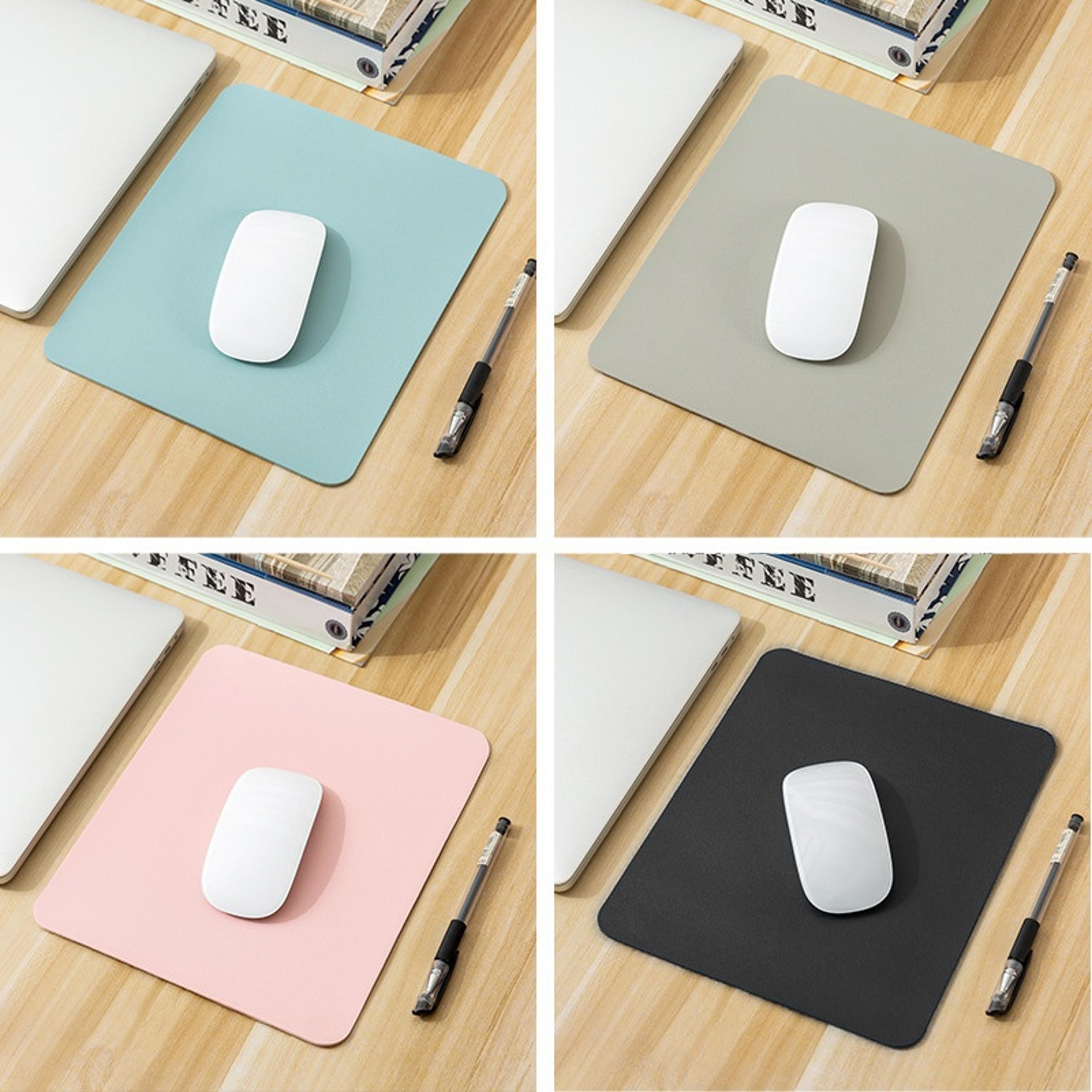 non-slip waterproof pu mouse pad, small leather gaming desk mat, anti-scratch easy-clean pad for laptop pc