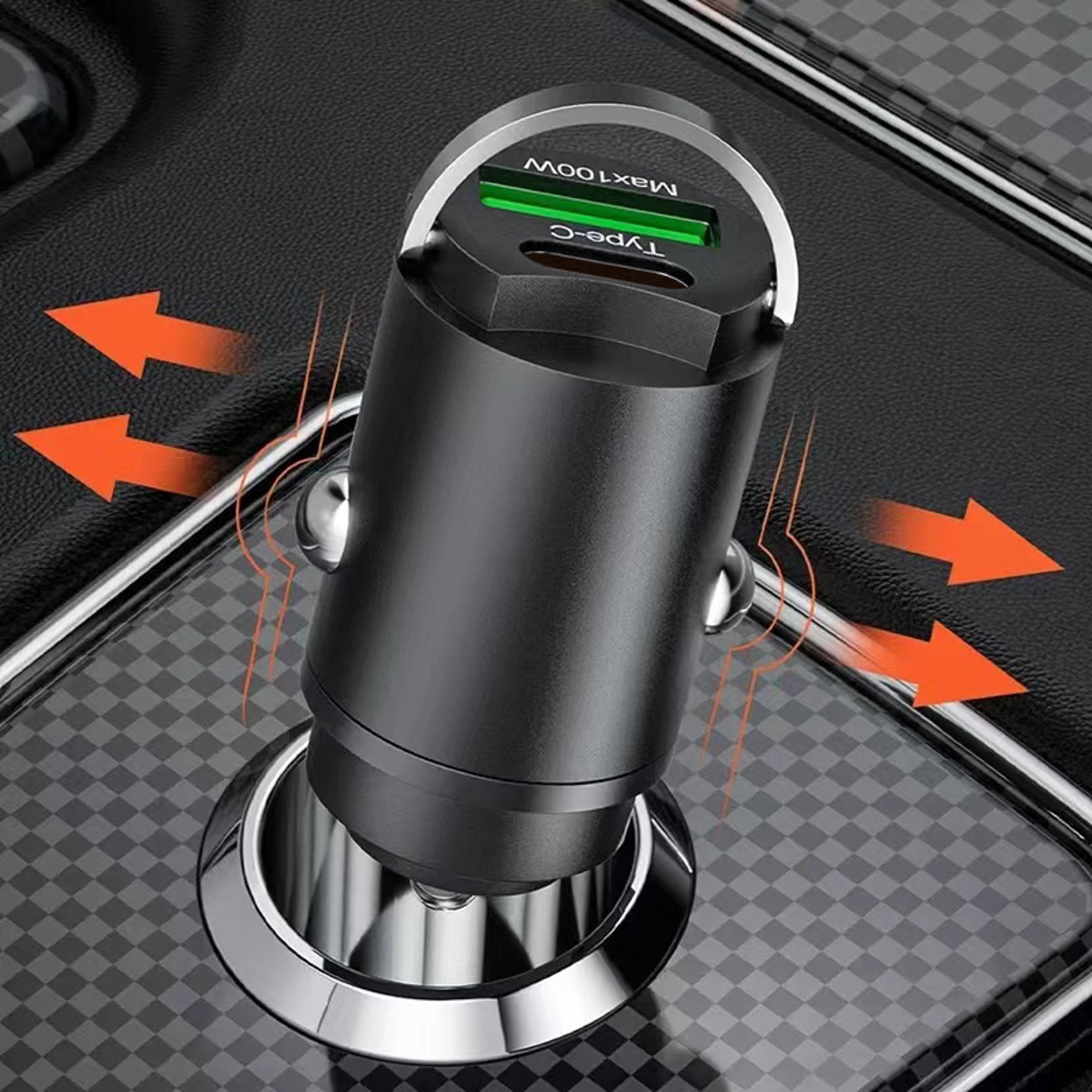 usb type c car phone charger, fast charging lighter adapter, quick charge for iphone xiaomi samsung