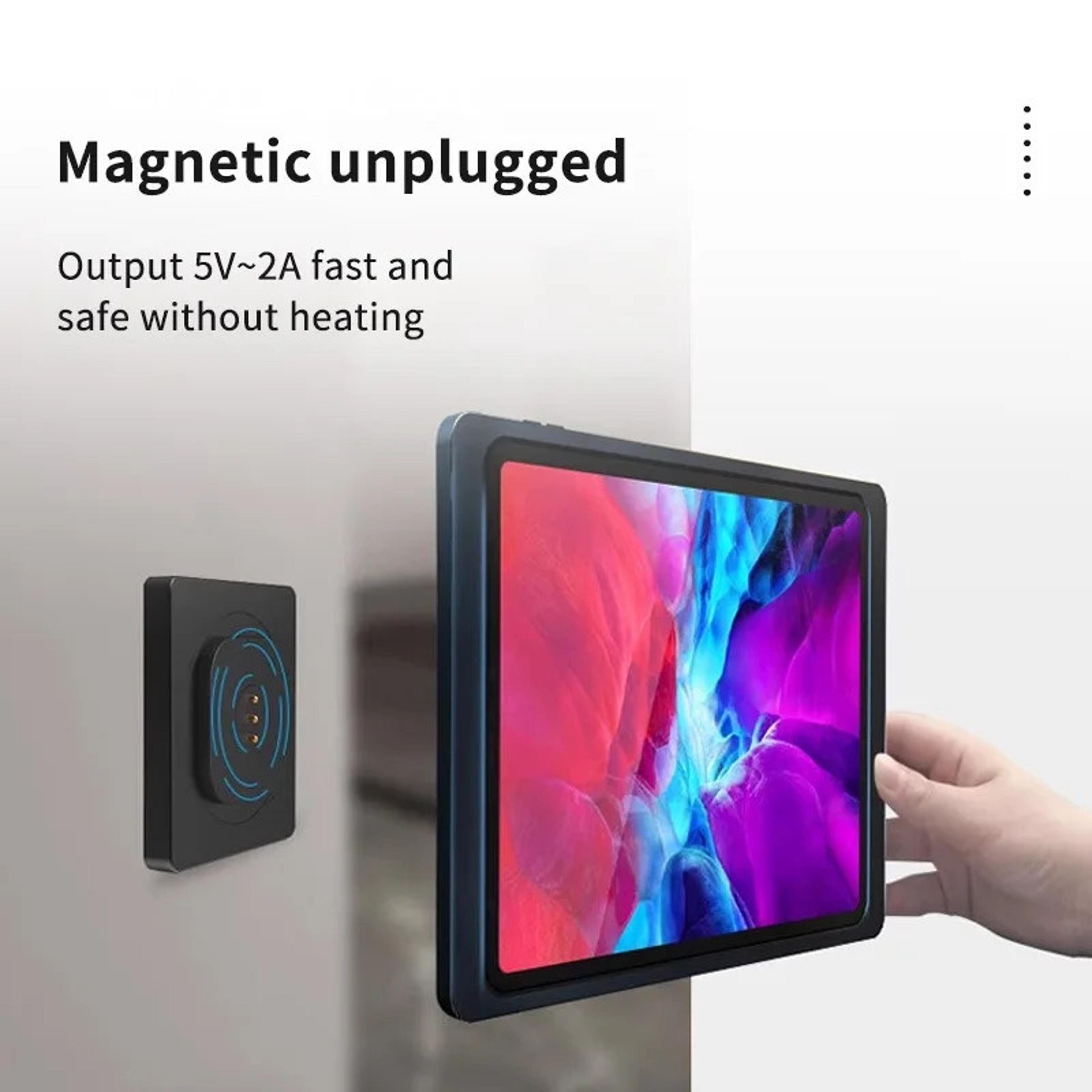 magnetic charging wall mount, magnetic universal wall charger mounting, ipad tablet magnetic bracket 86