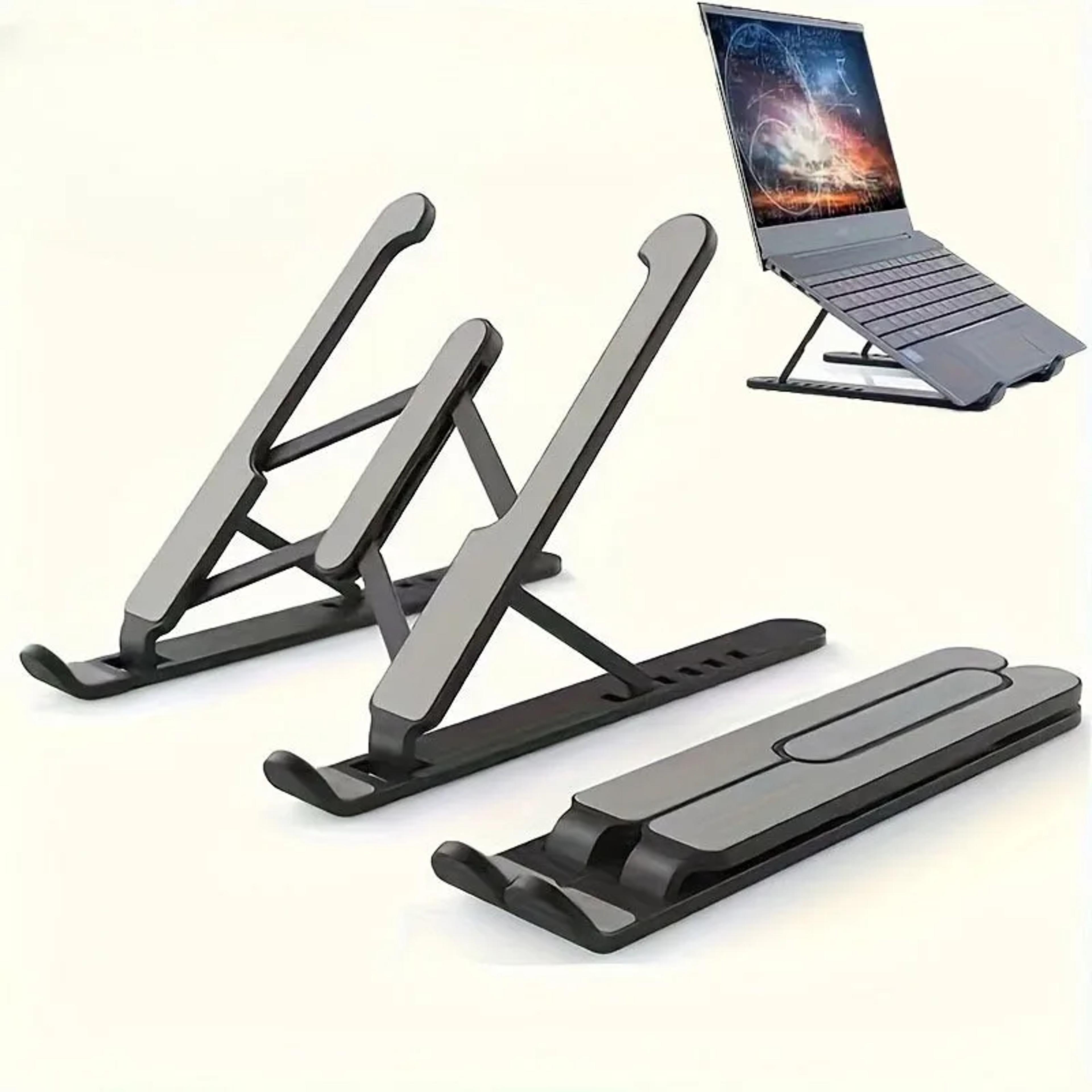 portable laptop stand, foldable notebook base holder, ergonomic adjustable