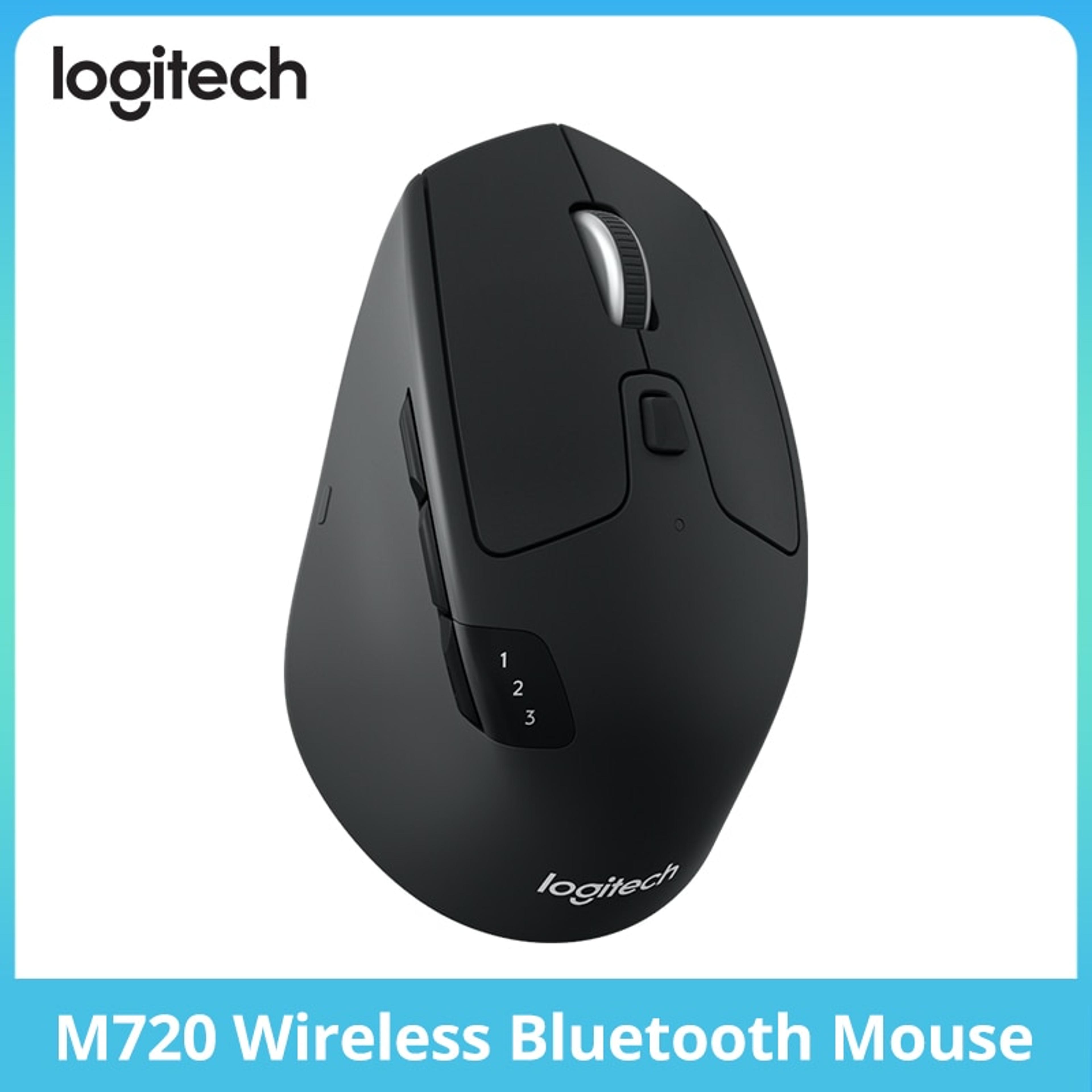 efficient logitech m720 wireless bluetooth mouse, multi-device union dual mode for office notebook comfortable feel
