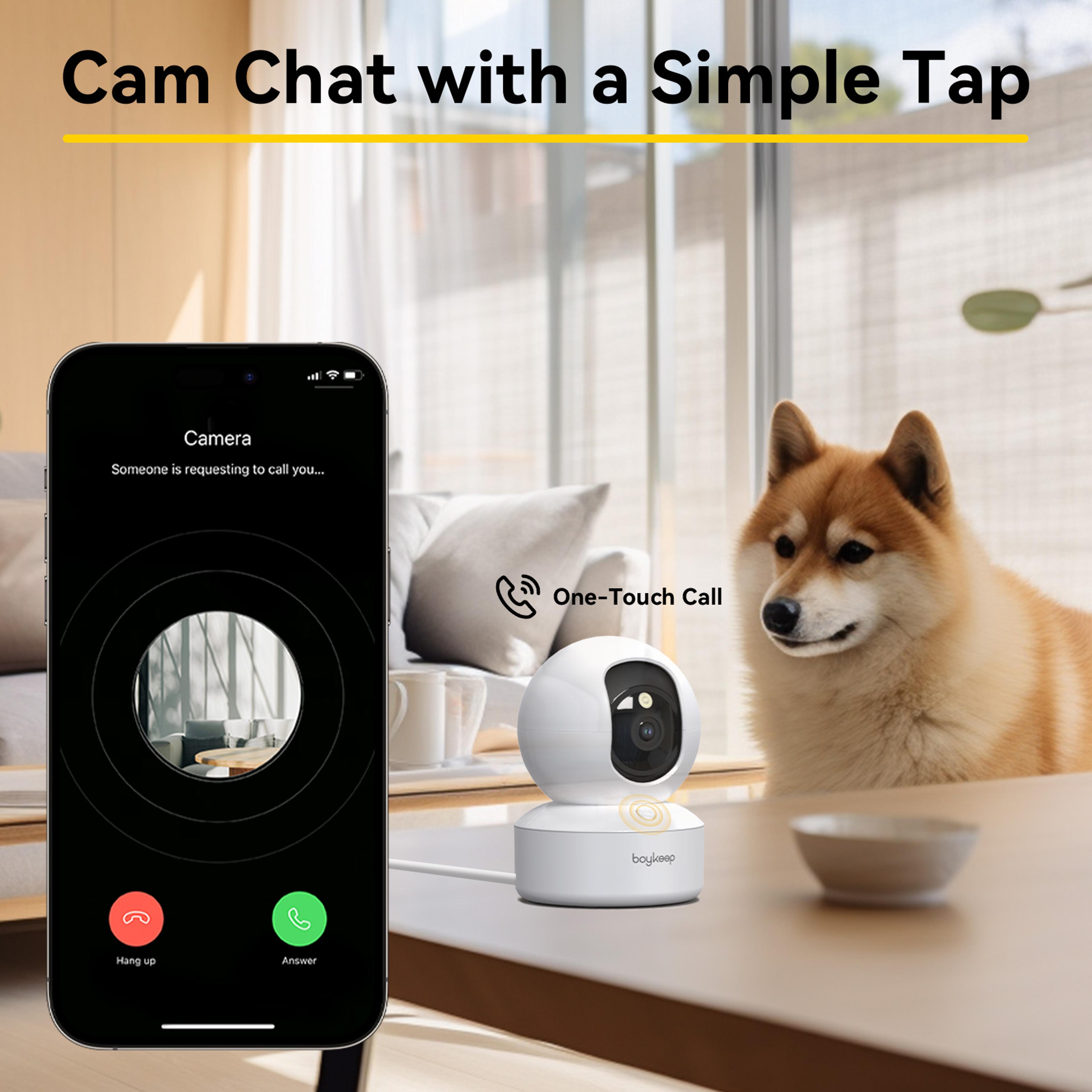 wifi surveillance 5g/2.4ghz, smart camera 2k security protection, 360° pan & tilt indoor night vision k30