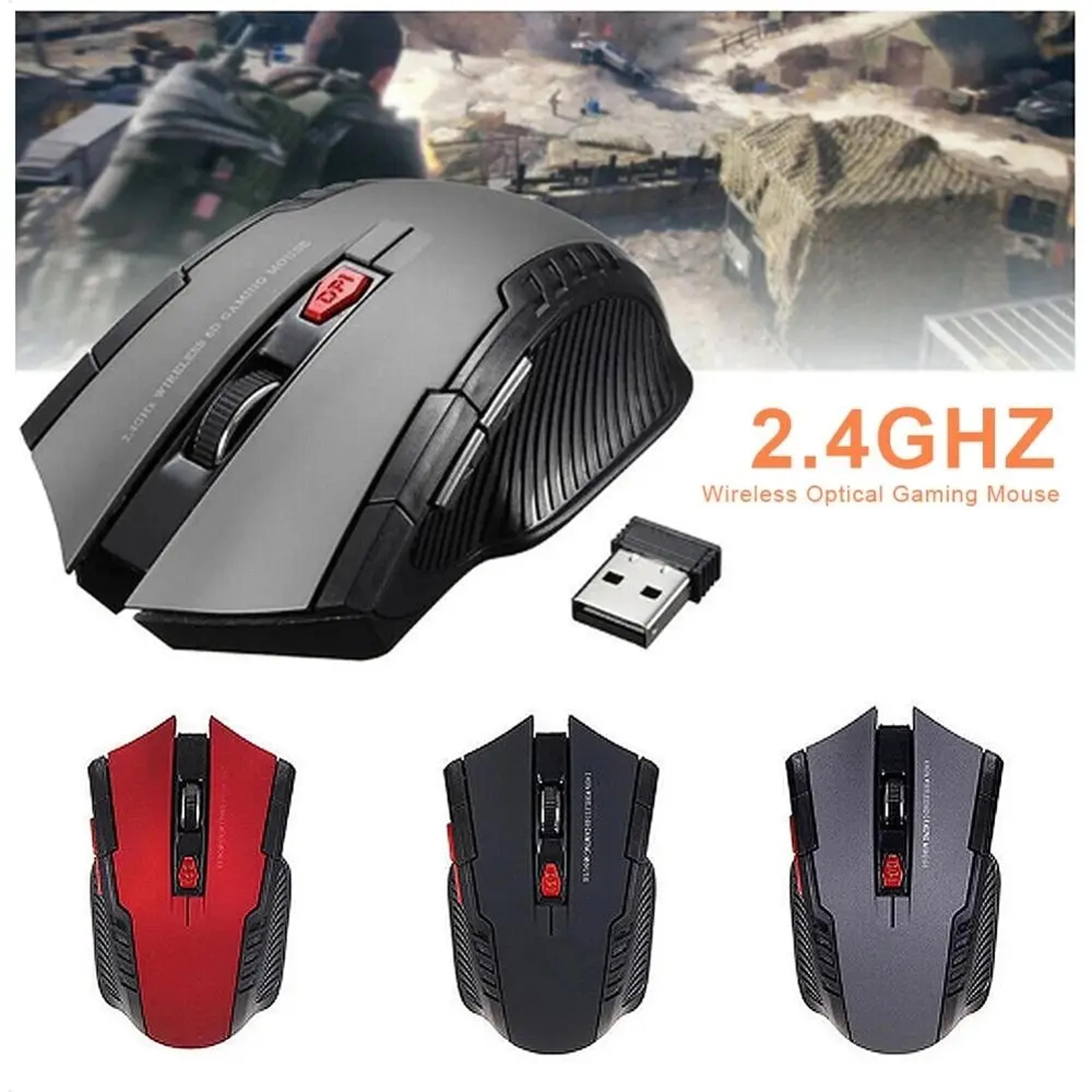 2.4ghz wireless optical mouse, usb receiver, 6 button, portable, wireless mouse for laptops