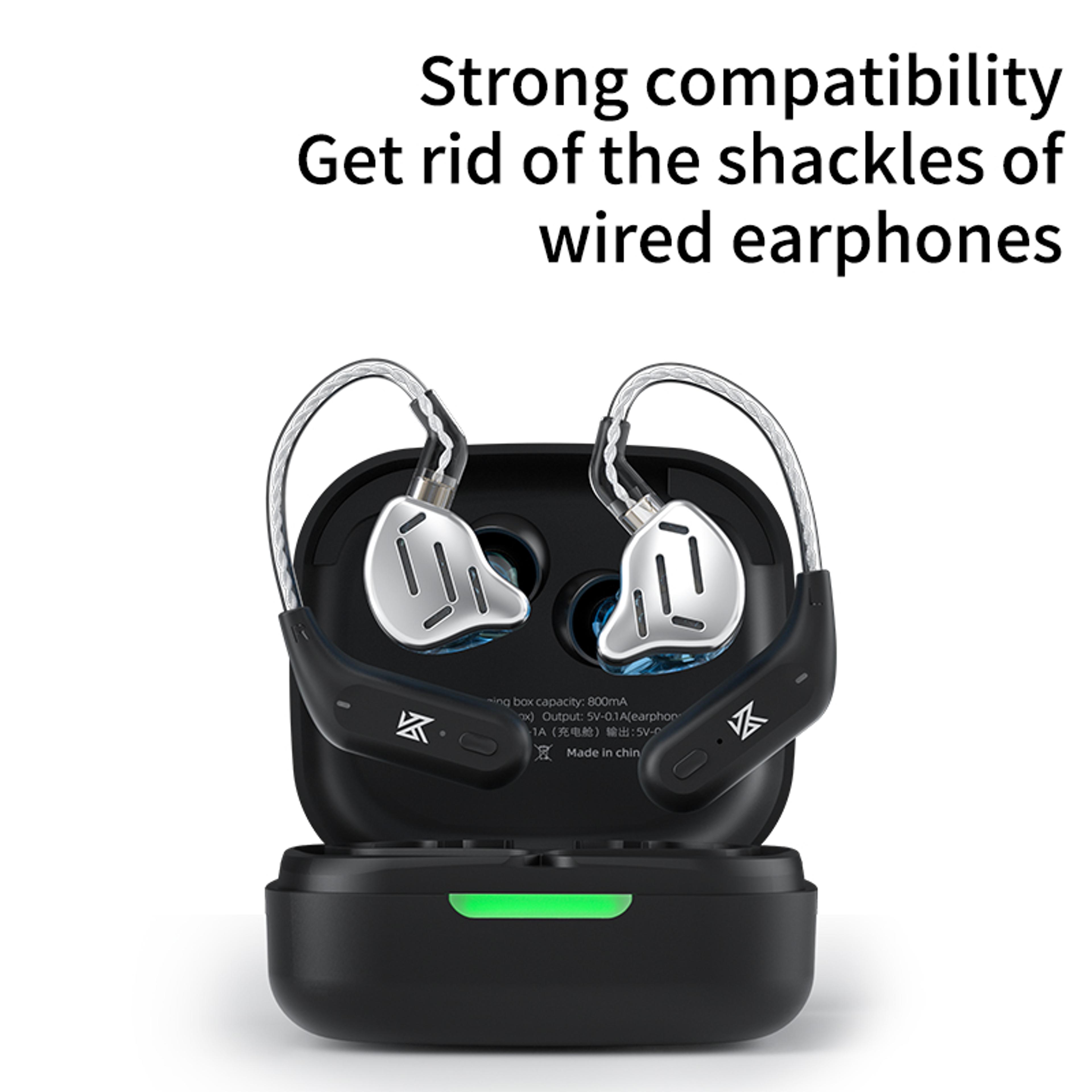 wireless upgrade cable 5.4 bluetooth tws module earphones, hifi ear hook connector charging case airbuds sport gamer
