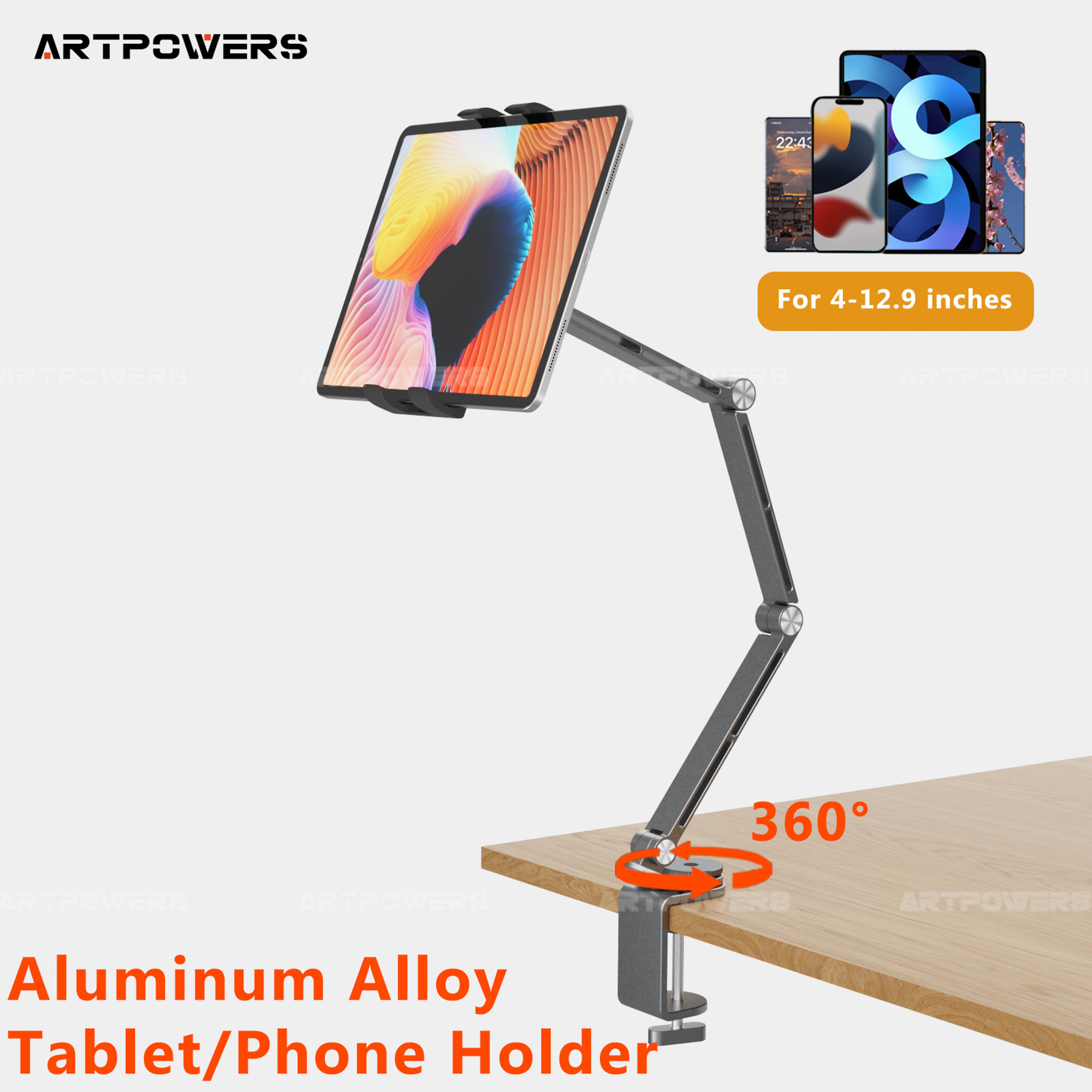 tablet phone holder flexible magnetic stand, universal tablet holder for ipad air pro, galaxy tab xiaomi clip mount bed