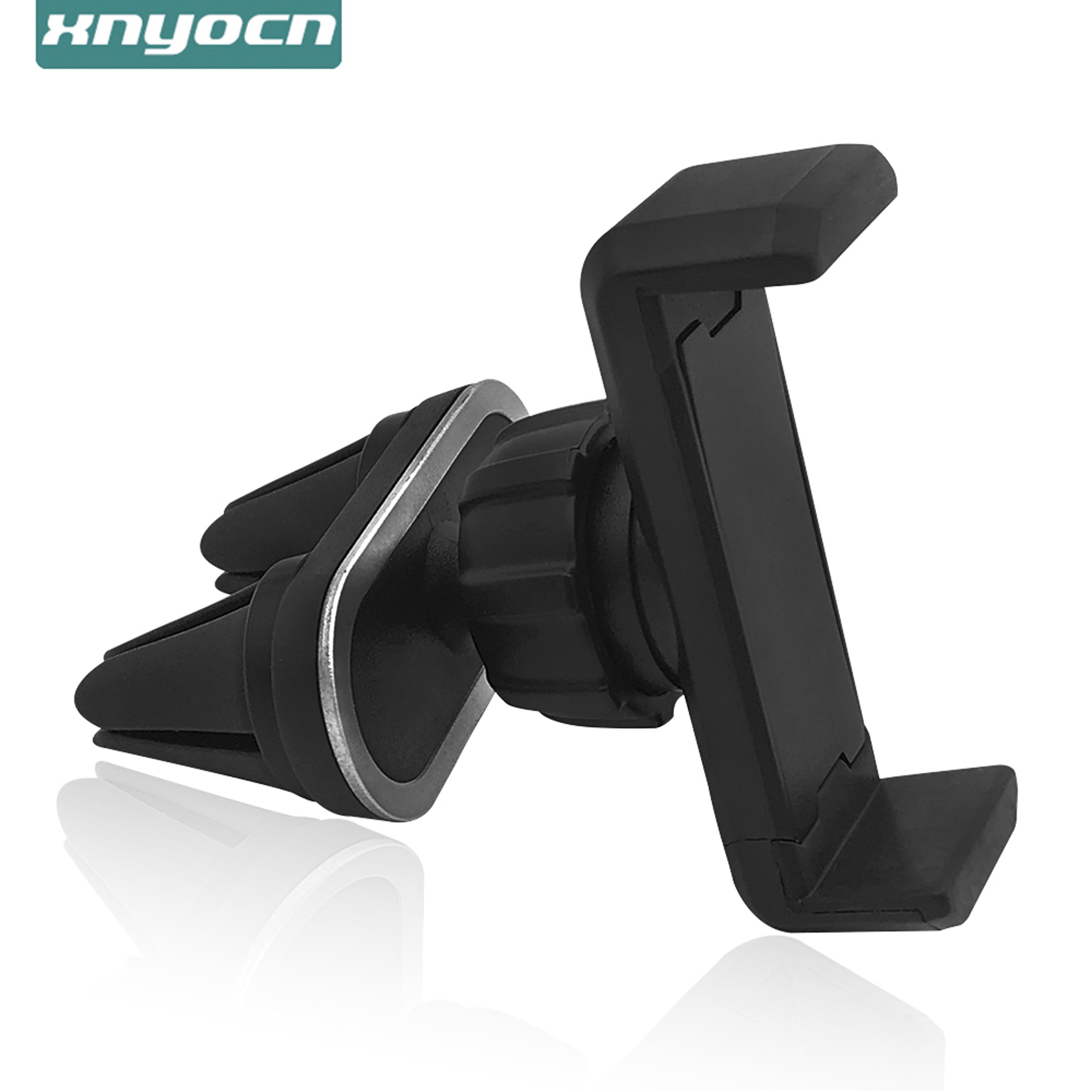 double mount clips air vent holder, universal 360 rotation phone cradle for samsung iphone lg xiaomi