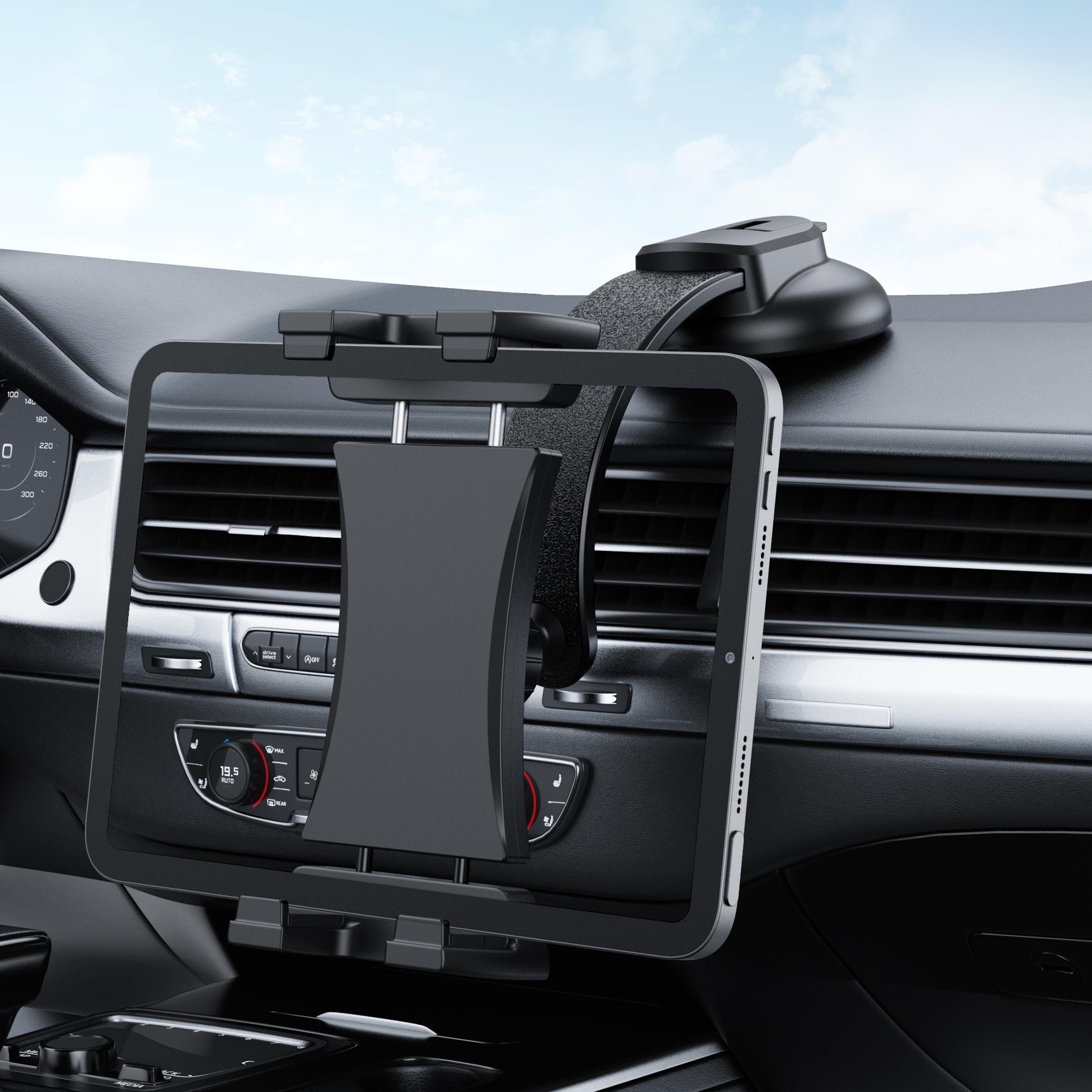 suction cup windshield mount for ipad, samsung tab, tablet holder for car dashboard, android tablets, smartphones dash