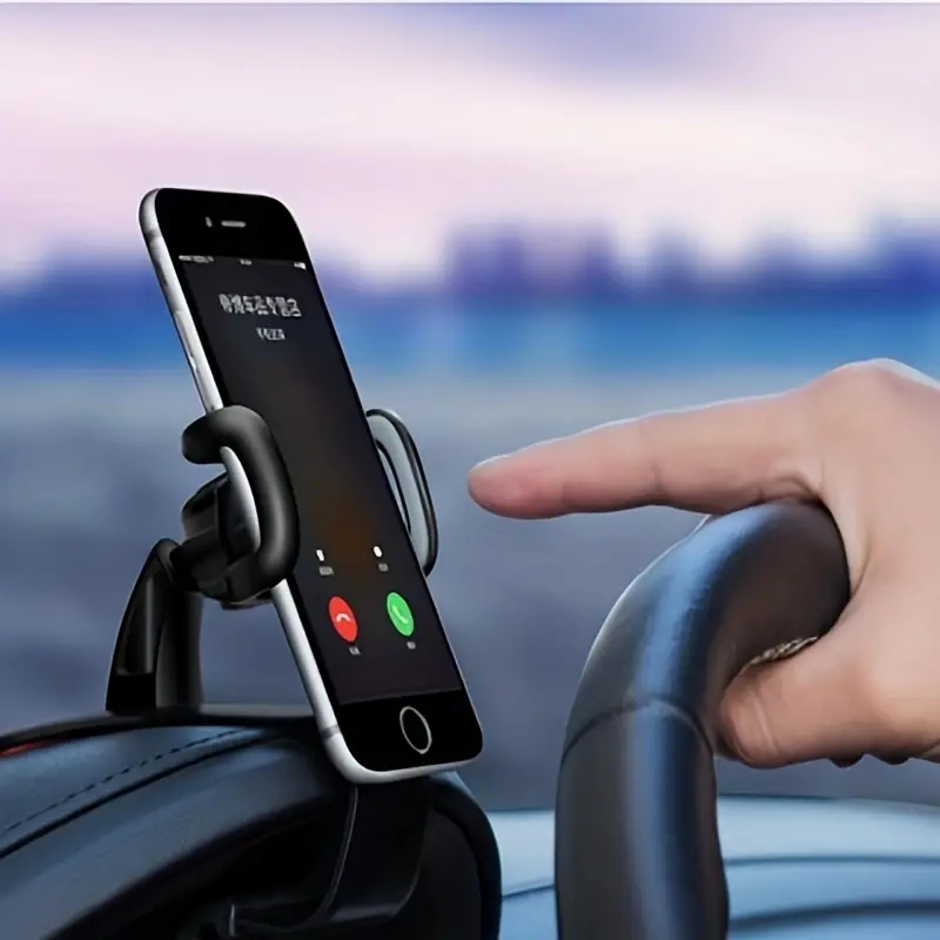 universal car phone holder, easy clip mount, multi functional dashboard gps bracket stand