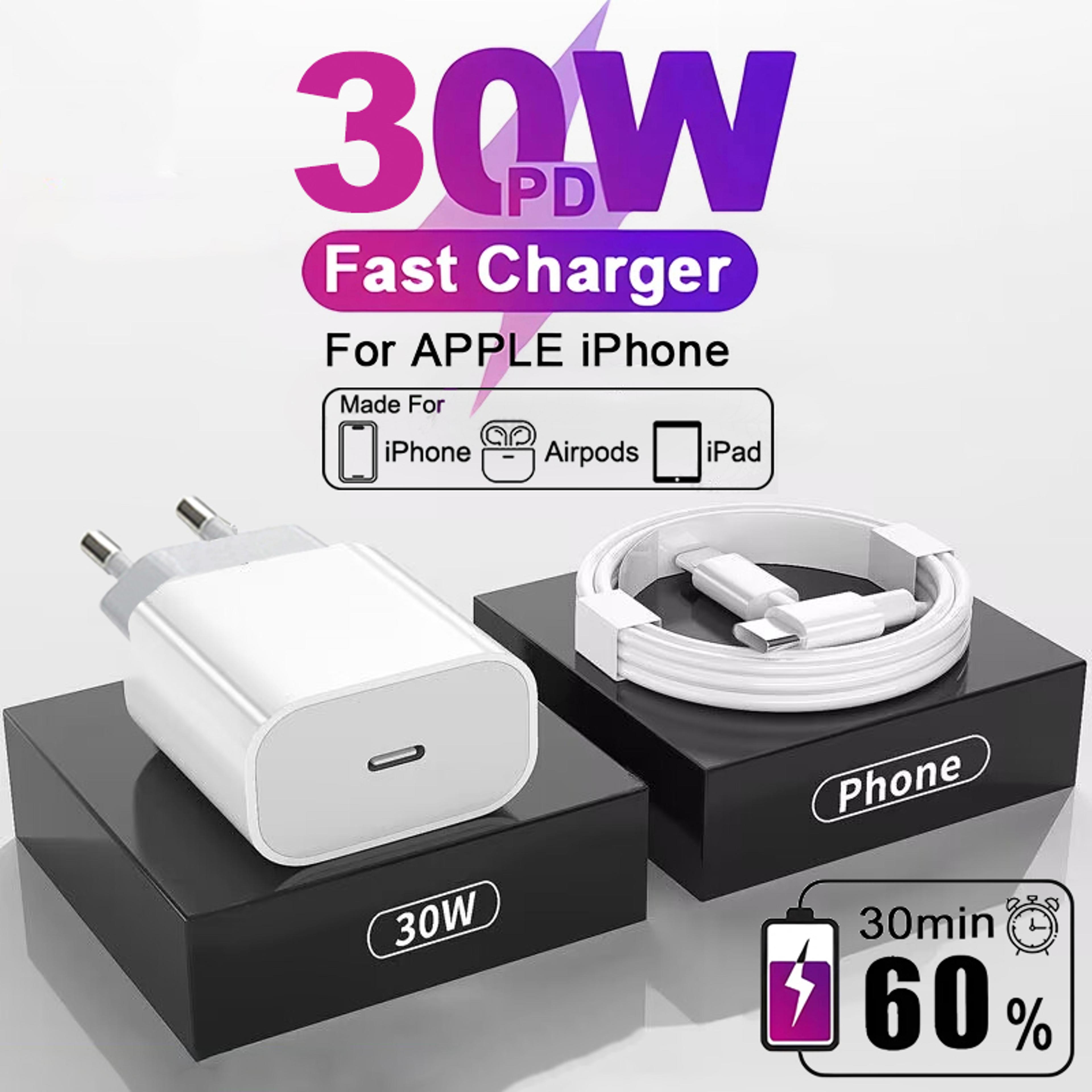 quick charger for iphone, for apple original 30w type c charger, mini fast chargin cable