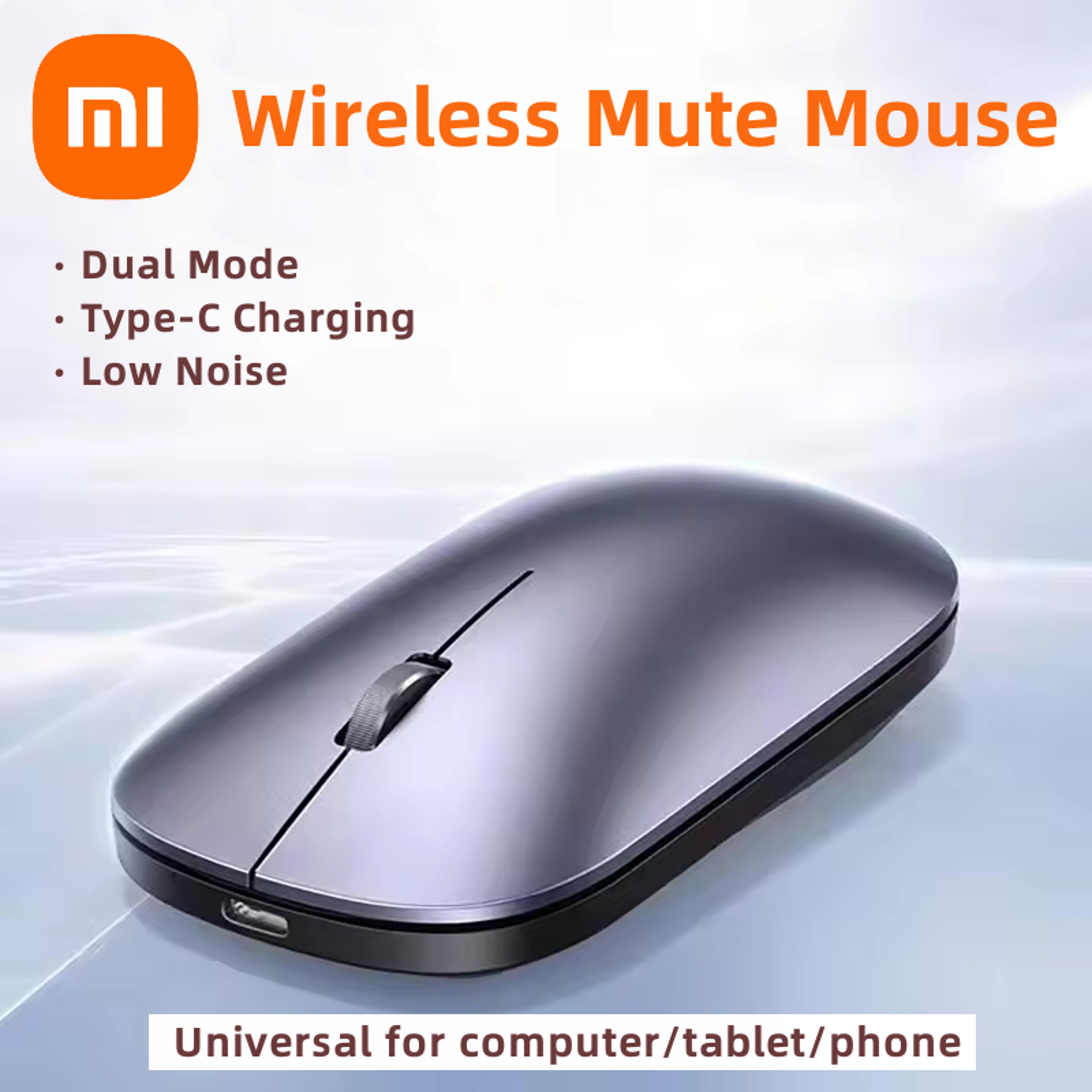 wireless silent click xiaomi mouse, type-c charging, office & laptop use