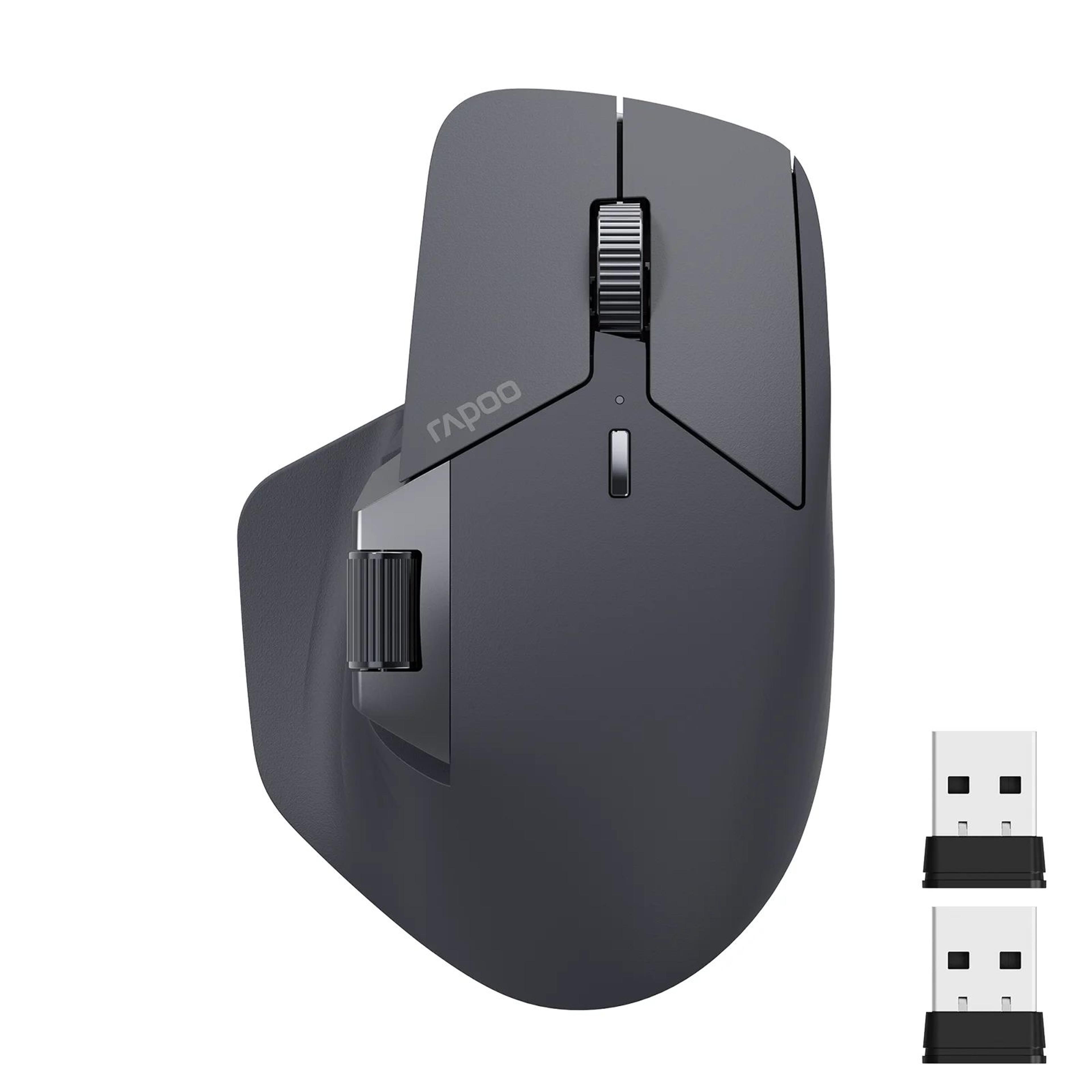 bluetooth mouse, ergonomic multi-mode wireless mouse, 4000 dpi rechargeable, connect up to 4 devices