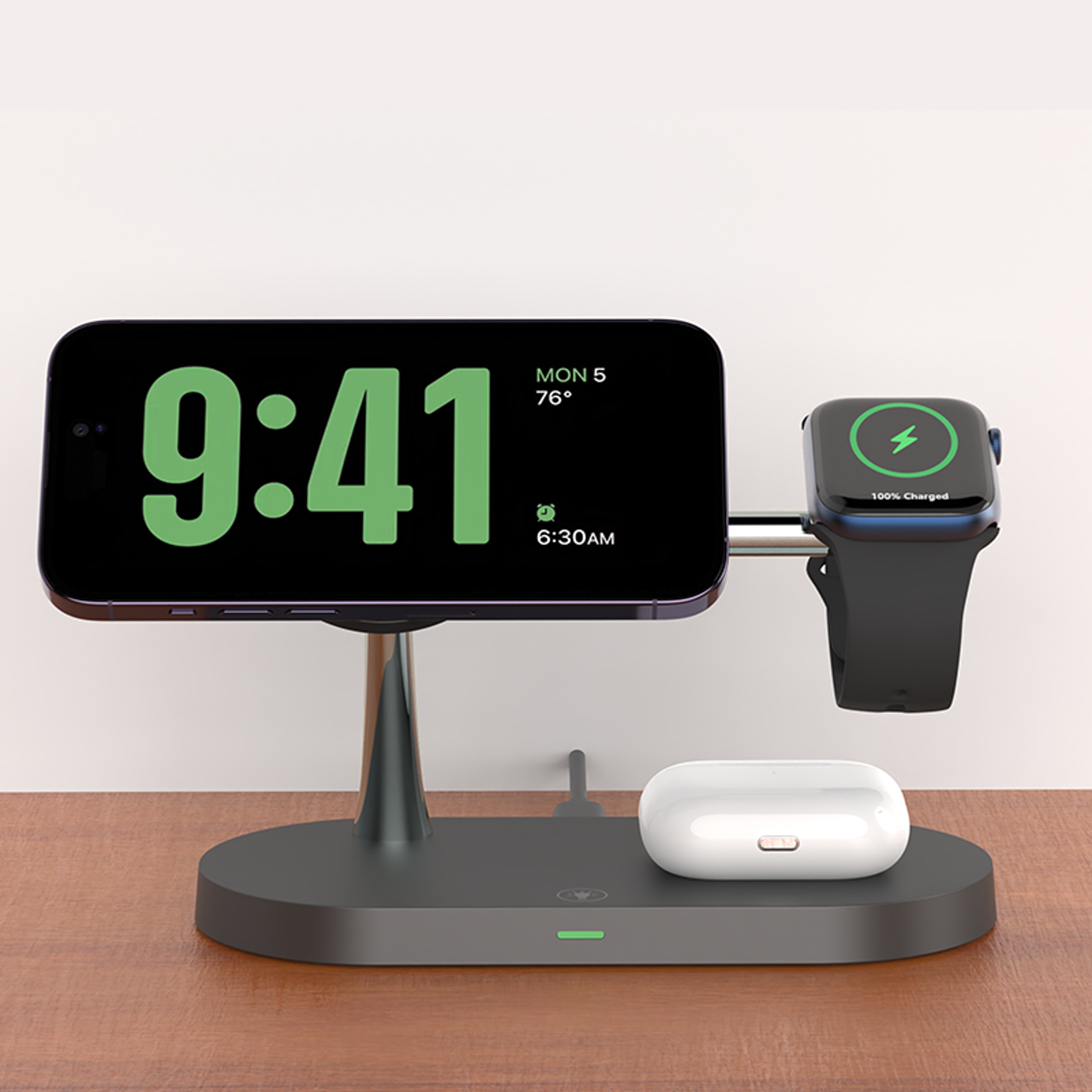 fast charging station, wireless charger stand for smart watches, compatible with almost all smart phones