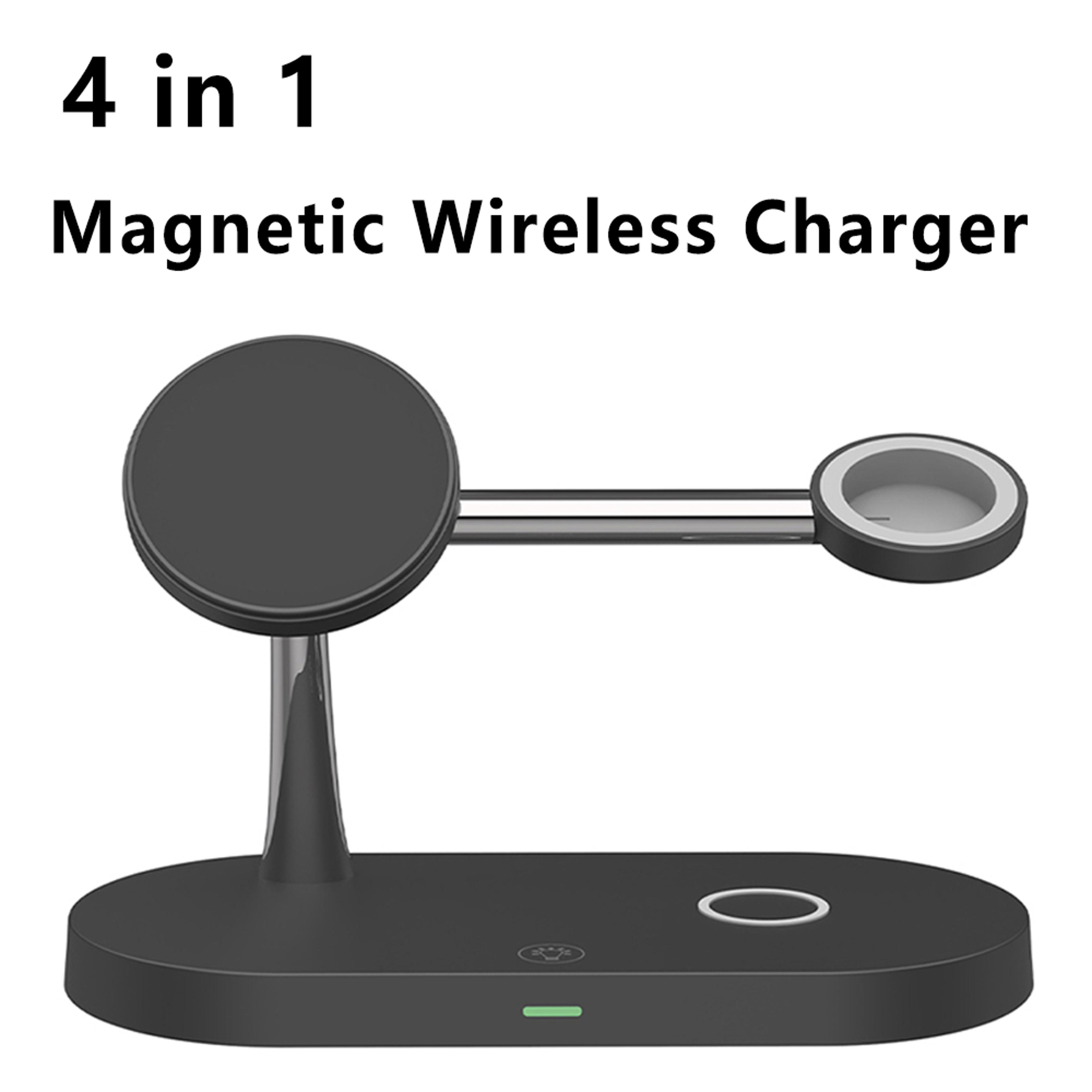charging station for iphone, magnetic wireless charger, apple watch, airpods pro