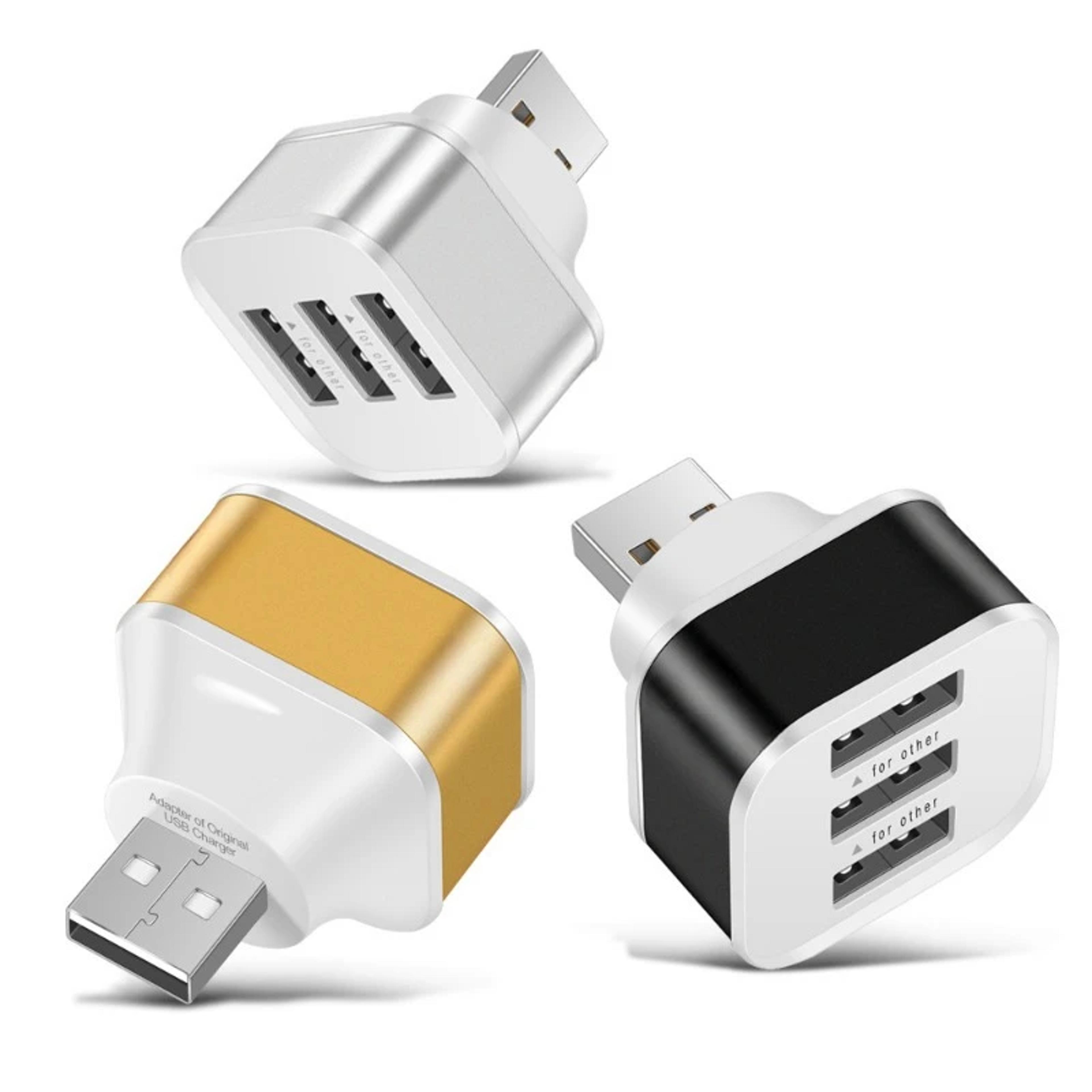 portable usb hub splitter for travel charging & device expansion