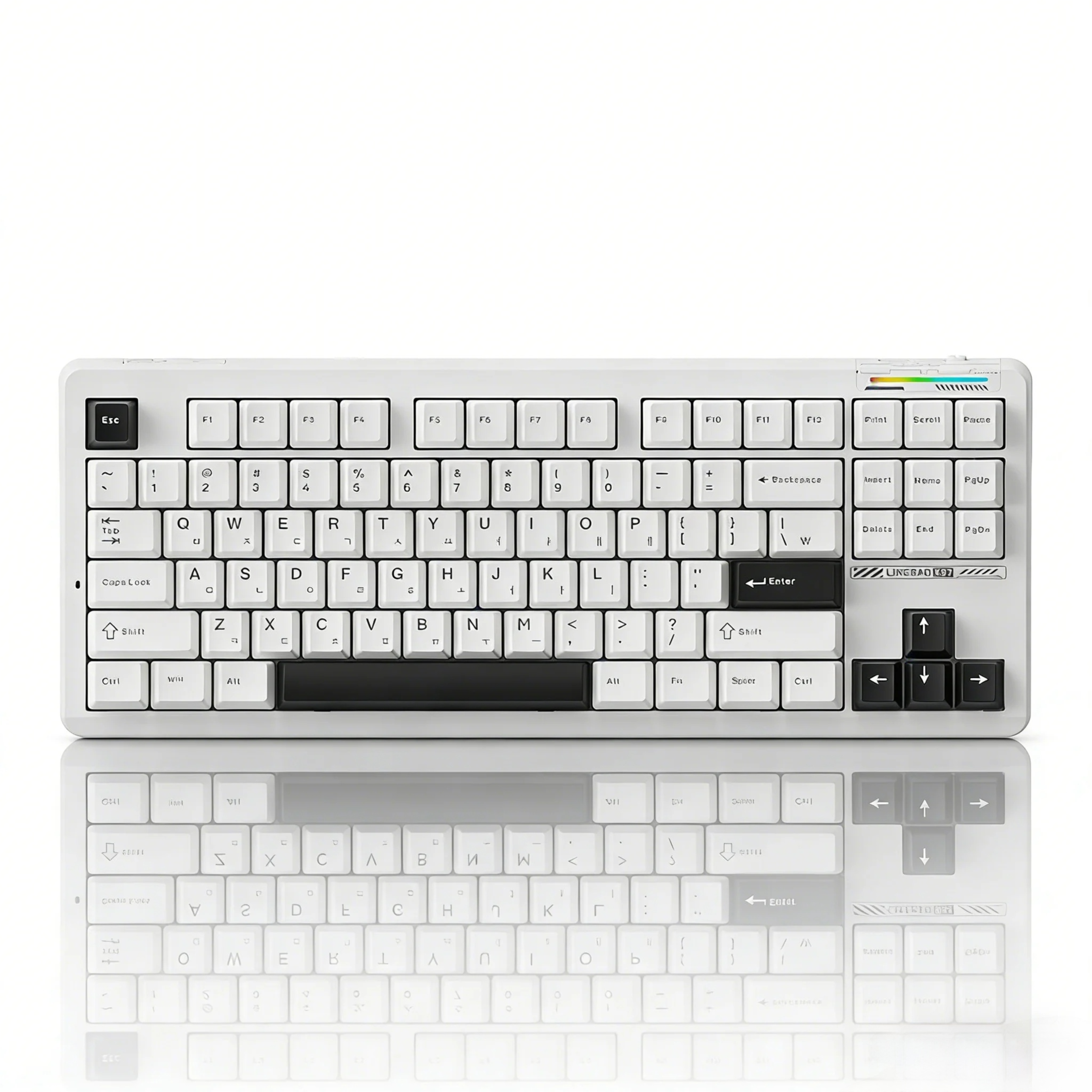 wireless mechanical keyboard with korean letters pbt keycaps and gasket mount