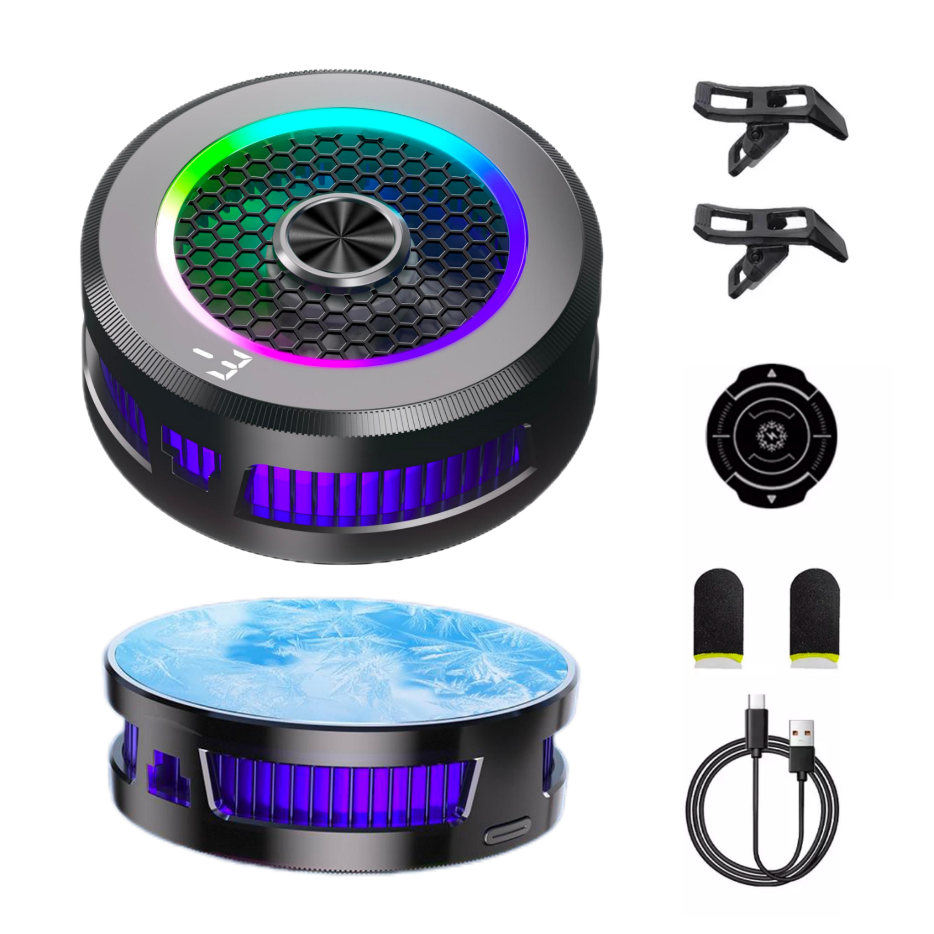 magnetic phone cooler fan with ice chill semiconductor cooling