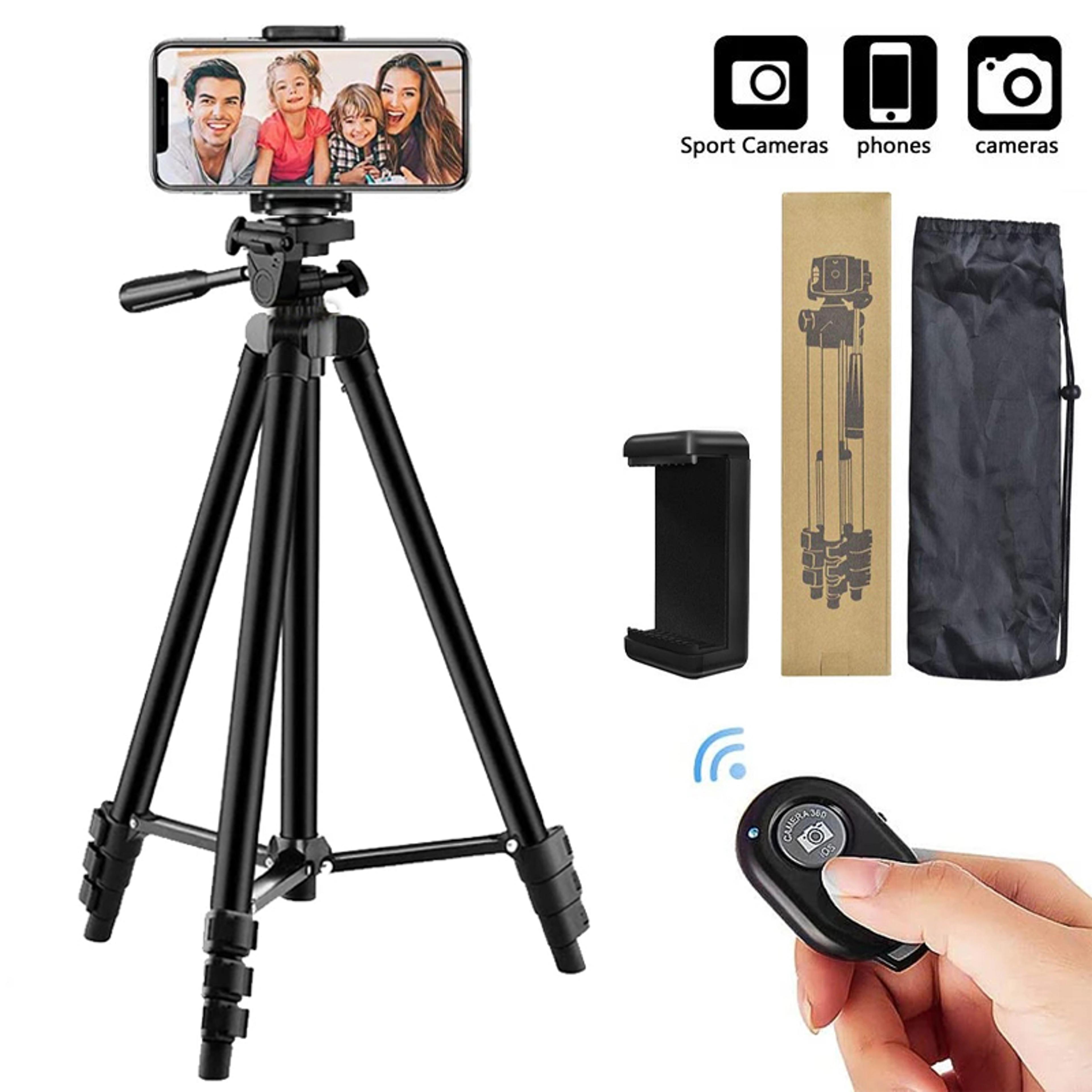 portable phone tripod stand with remote for smartphones dslr cameras & gopro