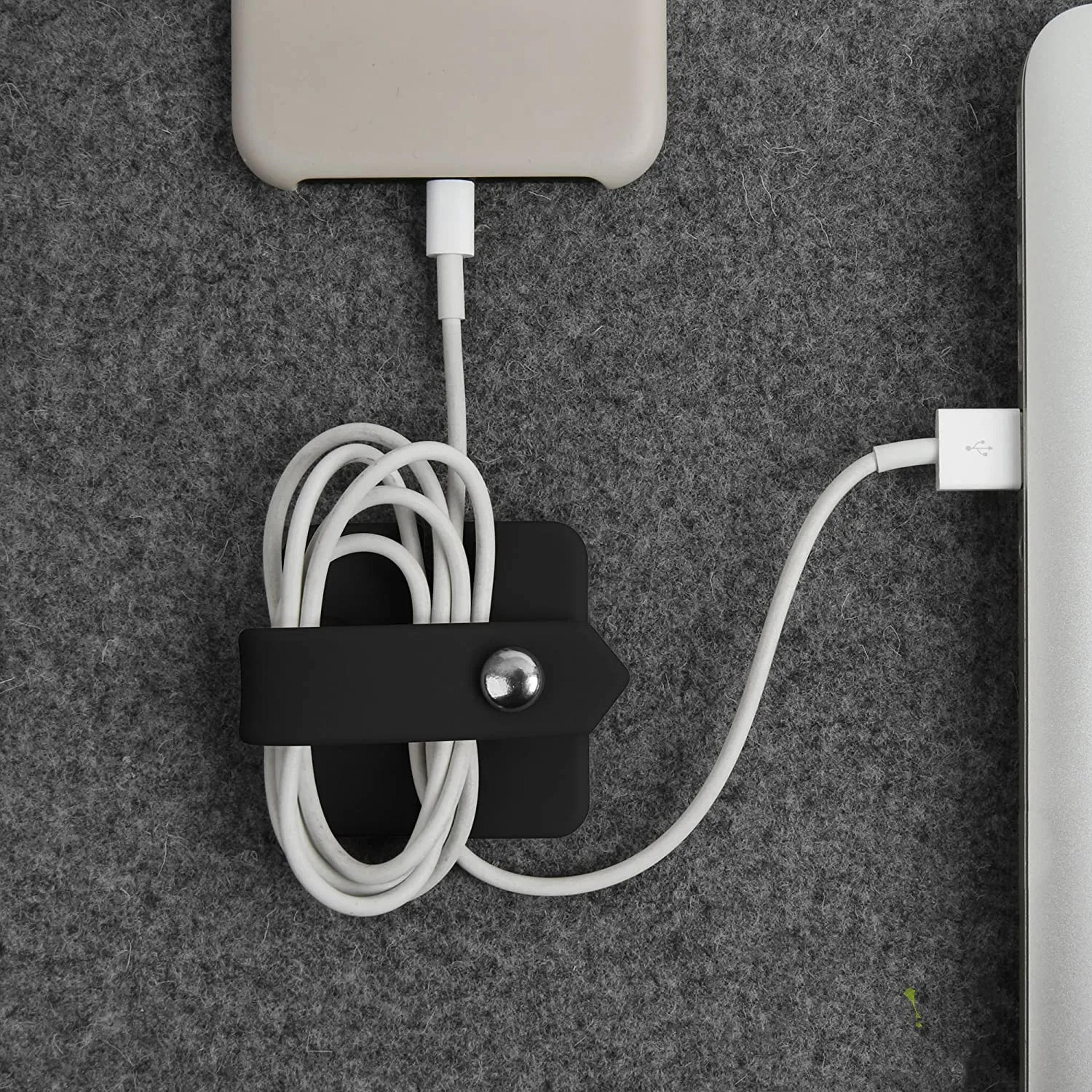 tanglefree silicone cable organizer for earbuds headphones & charging cords