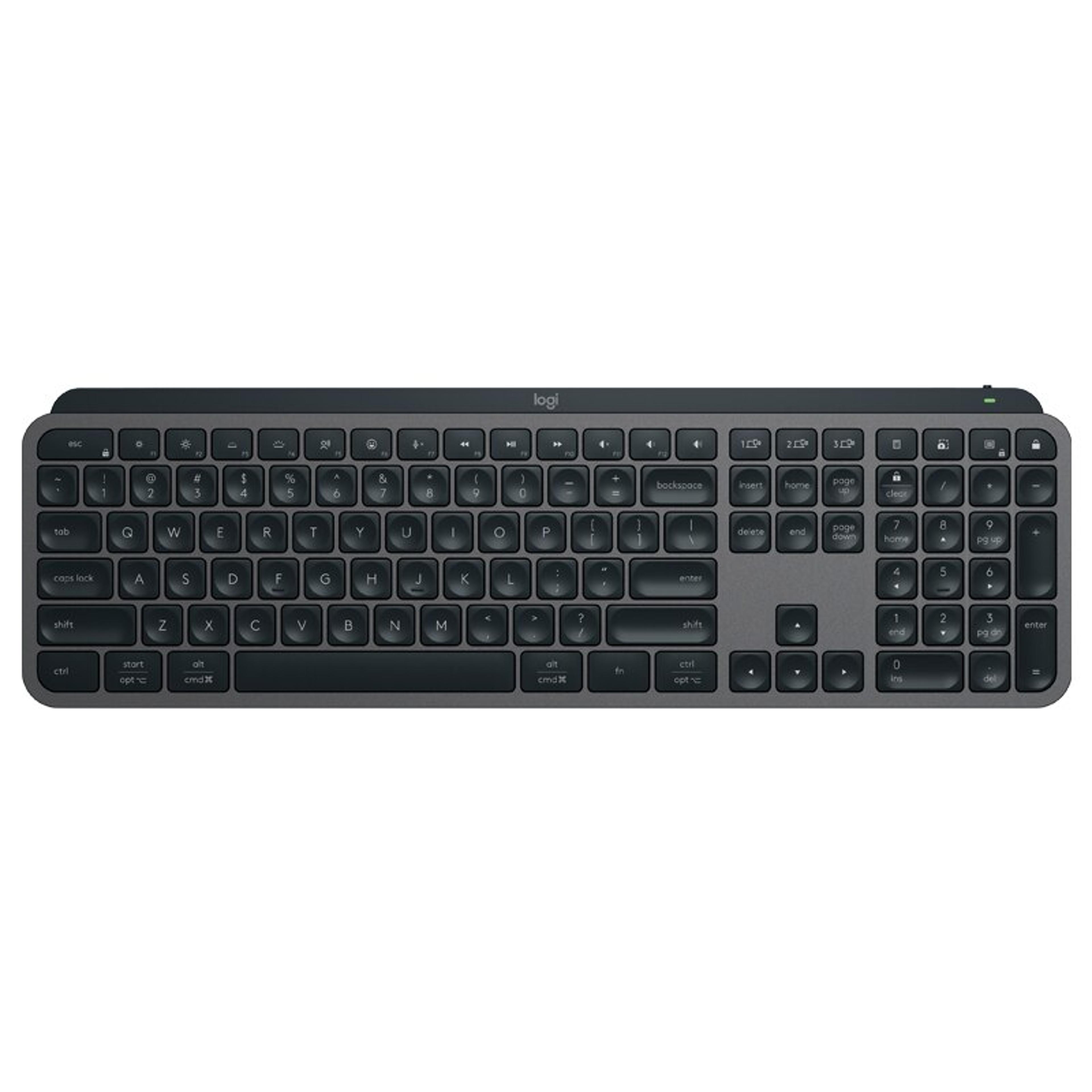pro wireless bluetooth keyboard with smart backlit keys & multi device control
