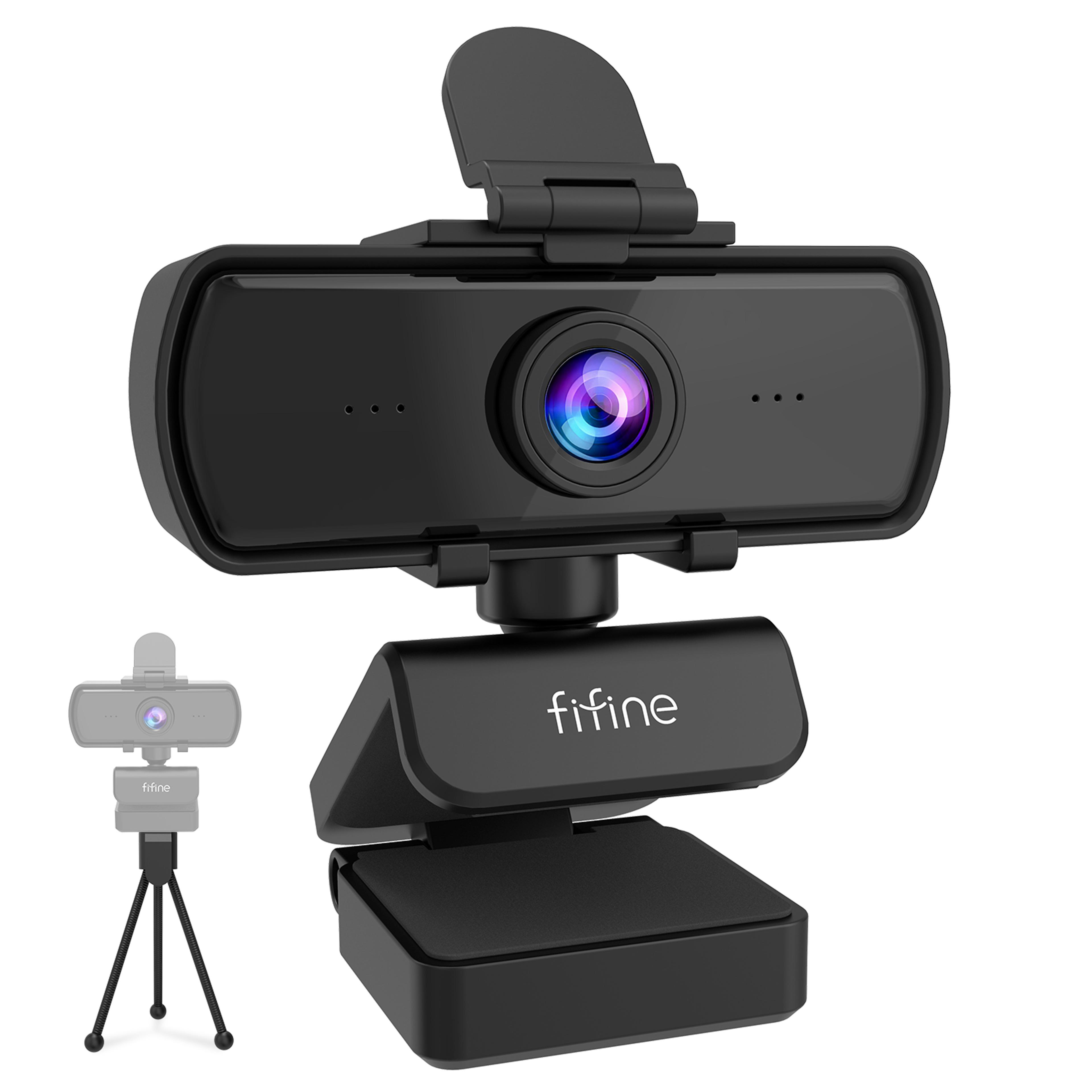 hd webcam with microphone & tripod for streaming and video calls