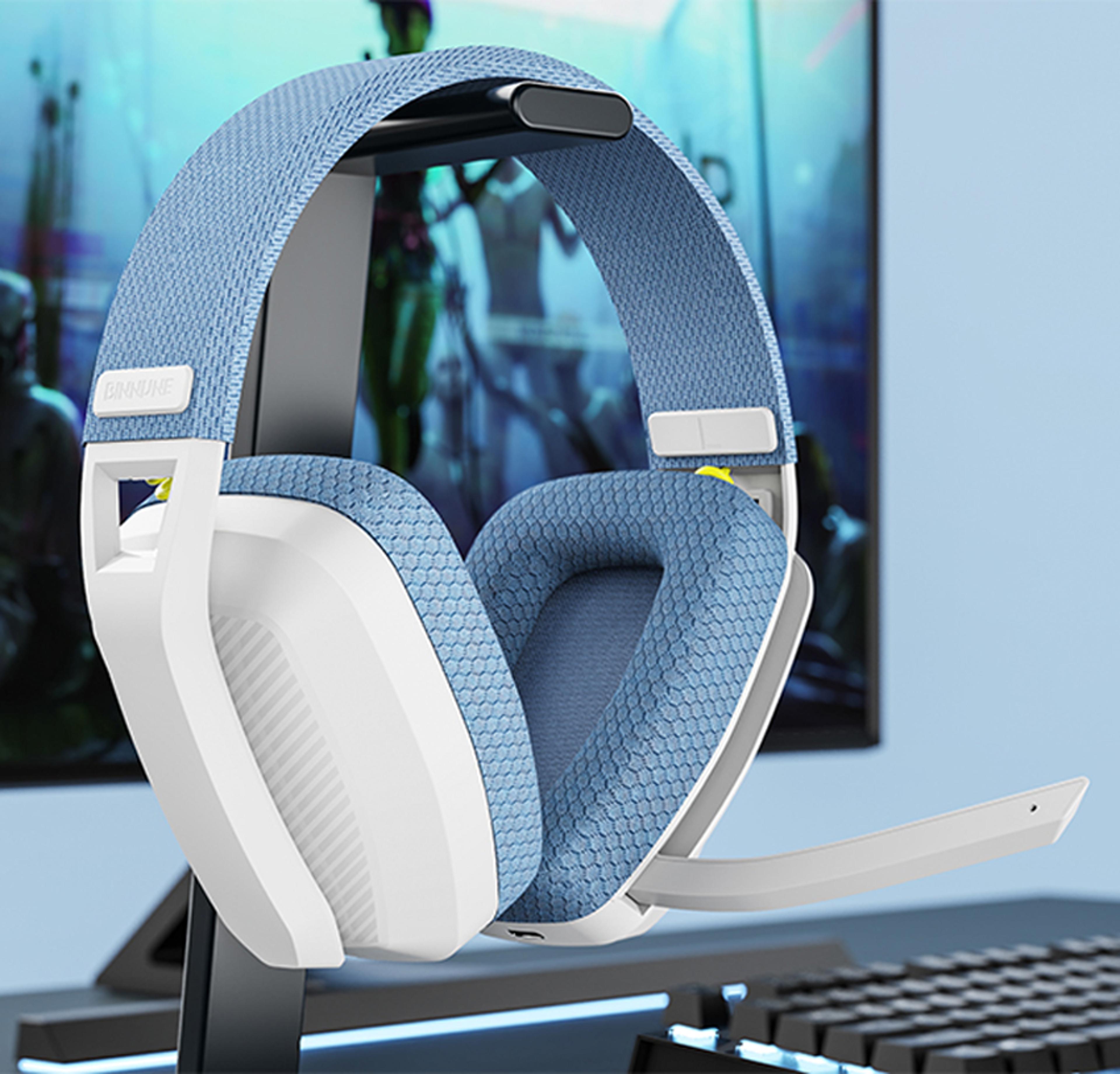 wireless gaming headset with noise canceling mic