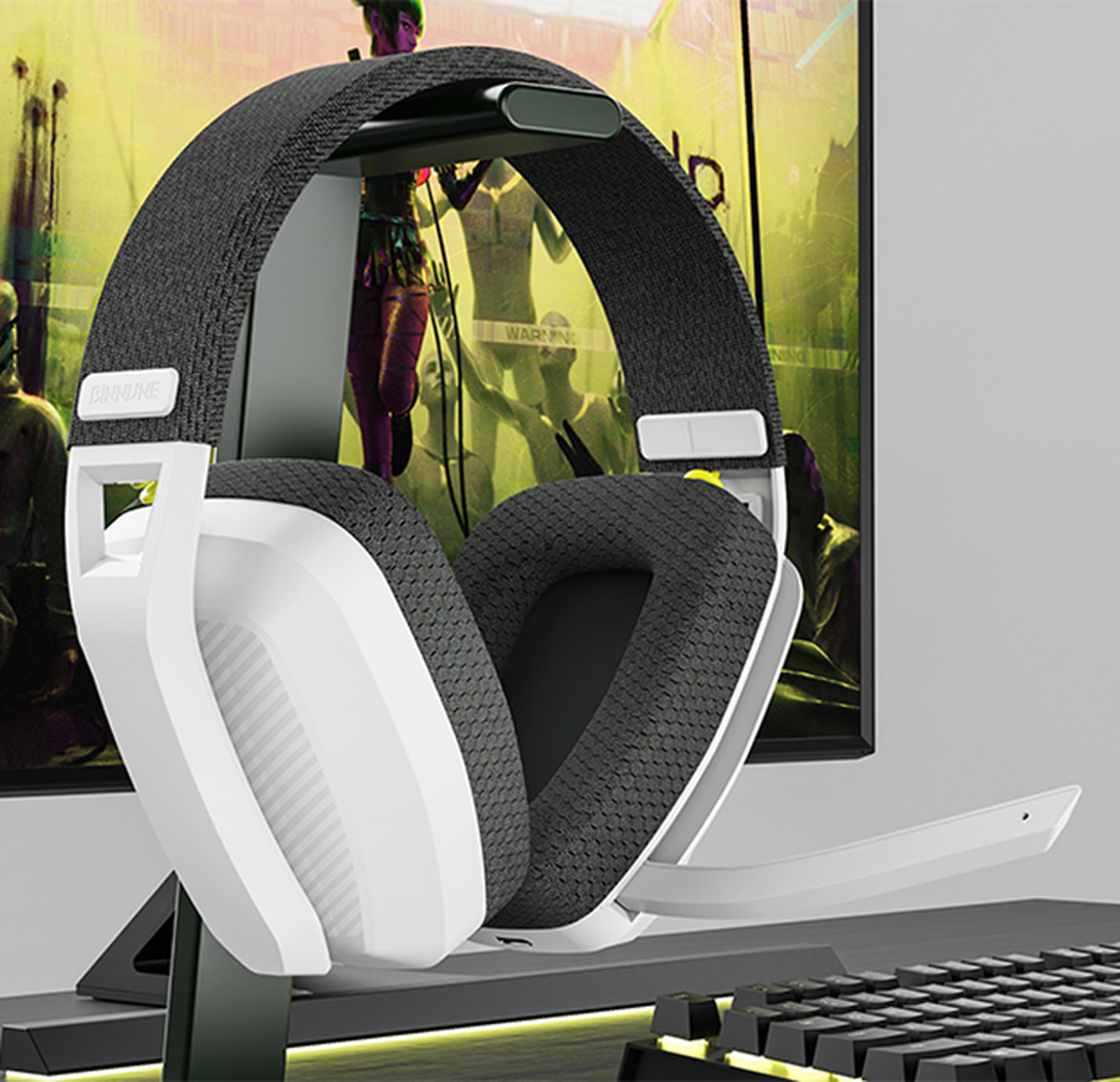 wireless gaming headset for & pc with low latency mic