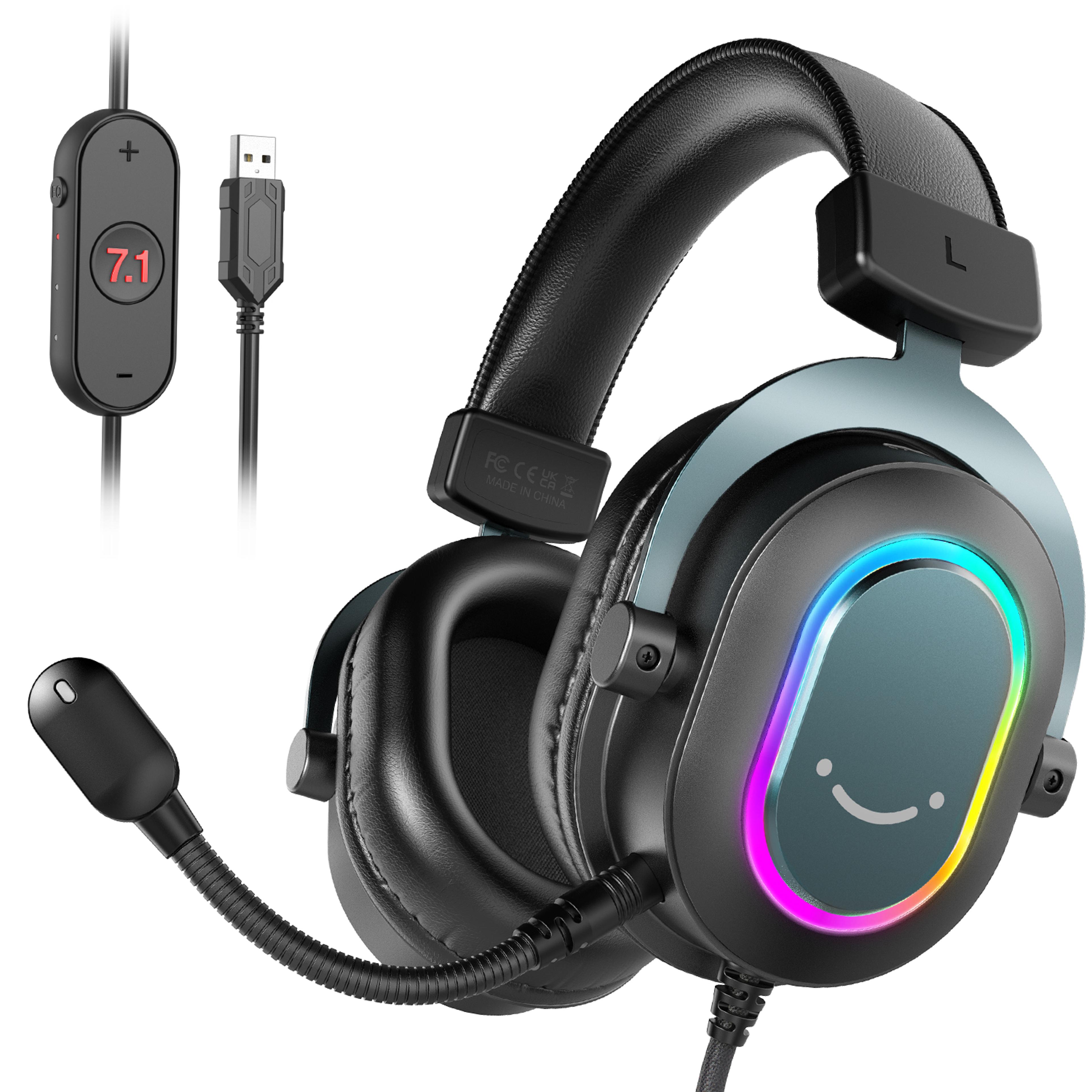 sound gaming headset with noise canceling mic for pc