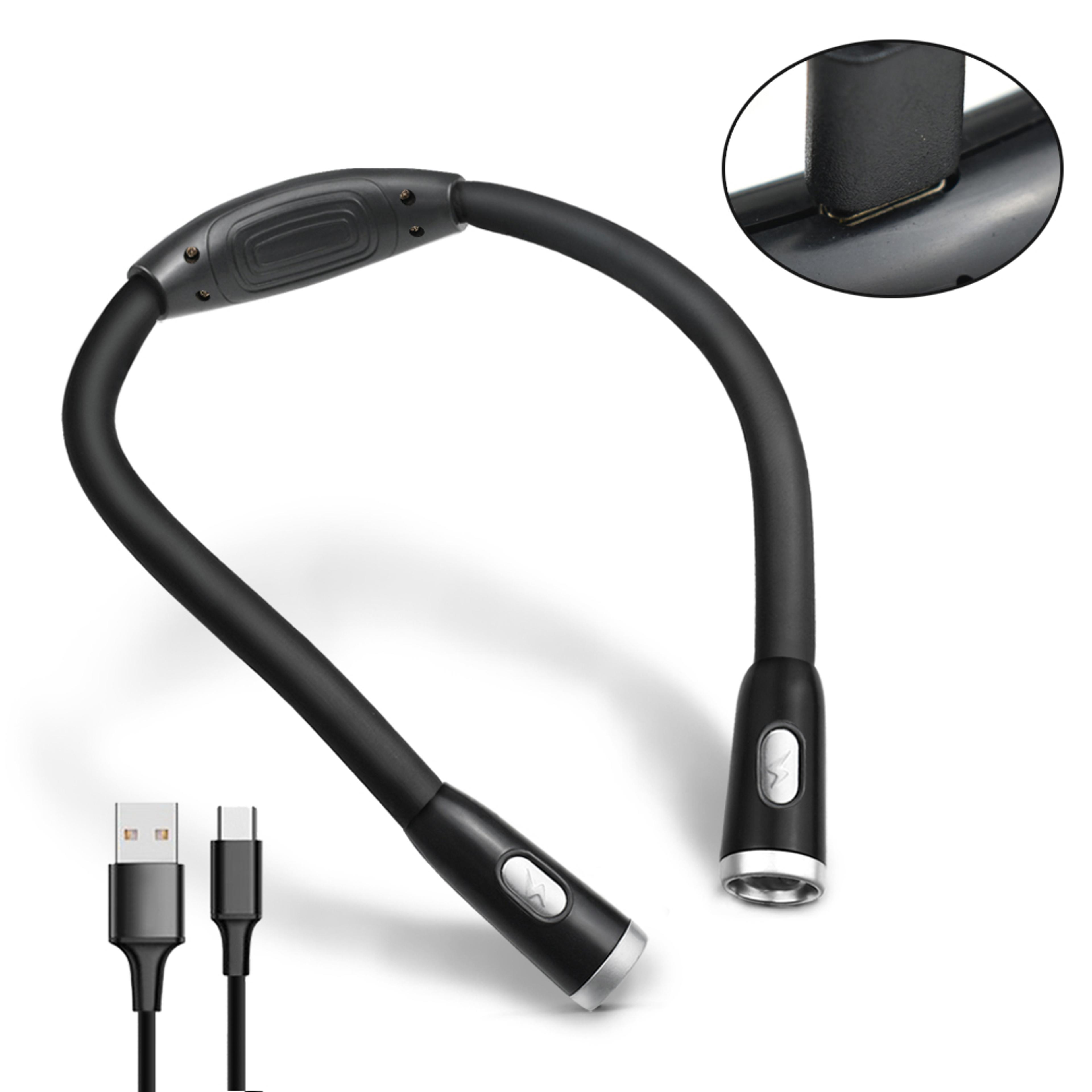 neck reading light usb rechargeable book light for reading knitting & hands free tasks